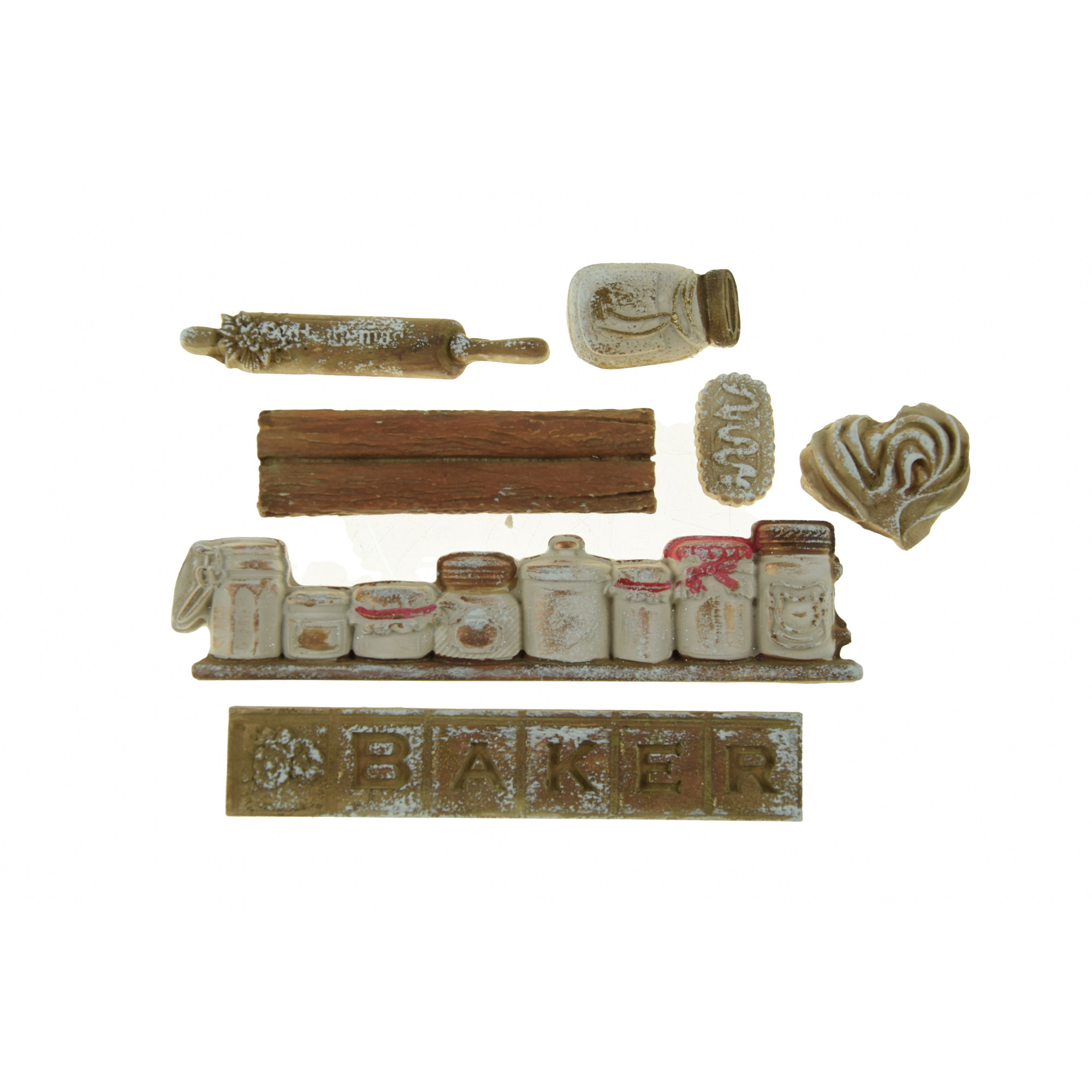 Dekor backermix gipsz 2D 2,5-13cm s/7 barna