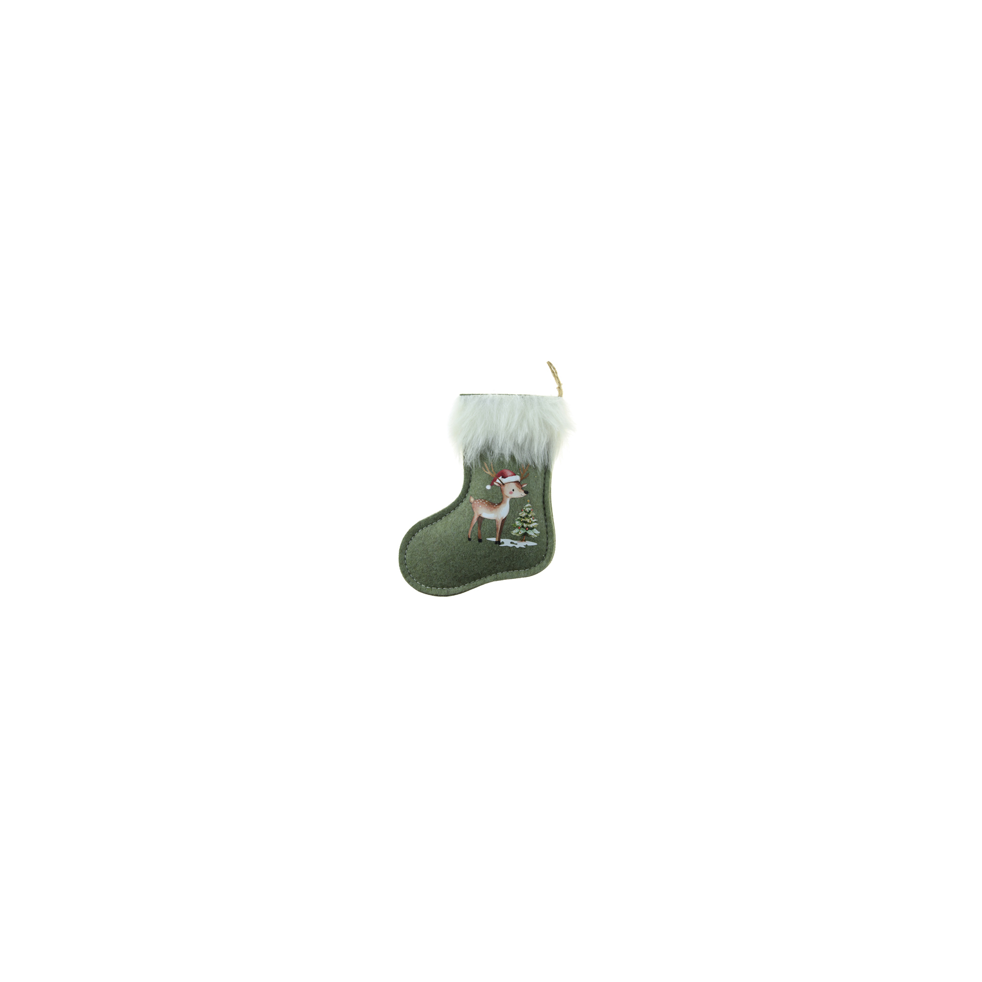 Dekor csizma filc 9.5*12.5cm zöld