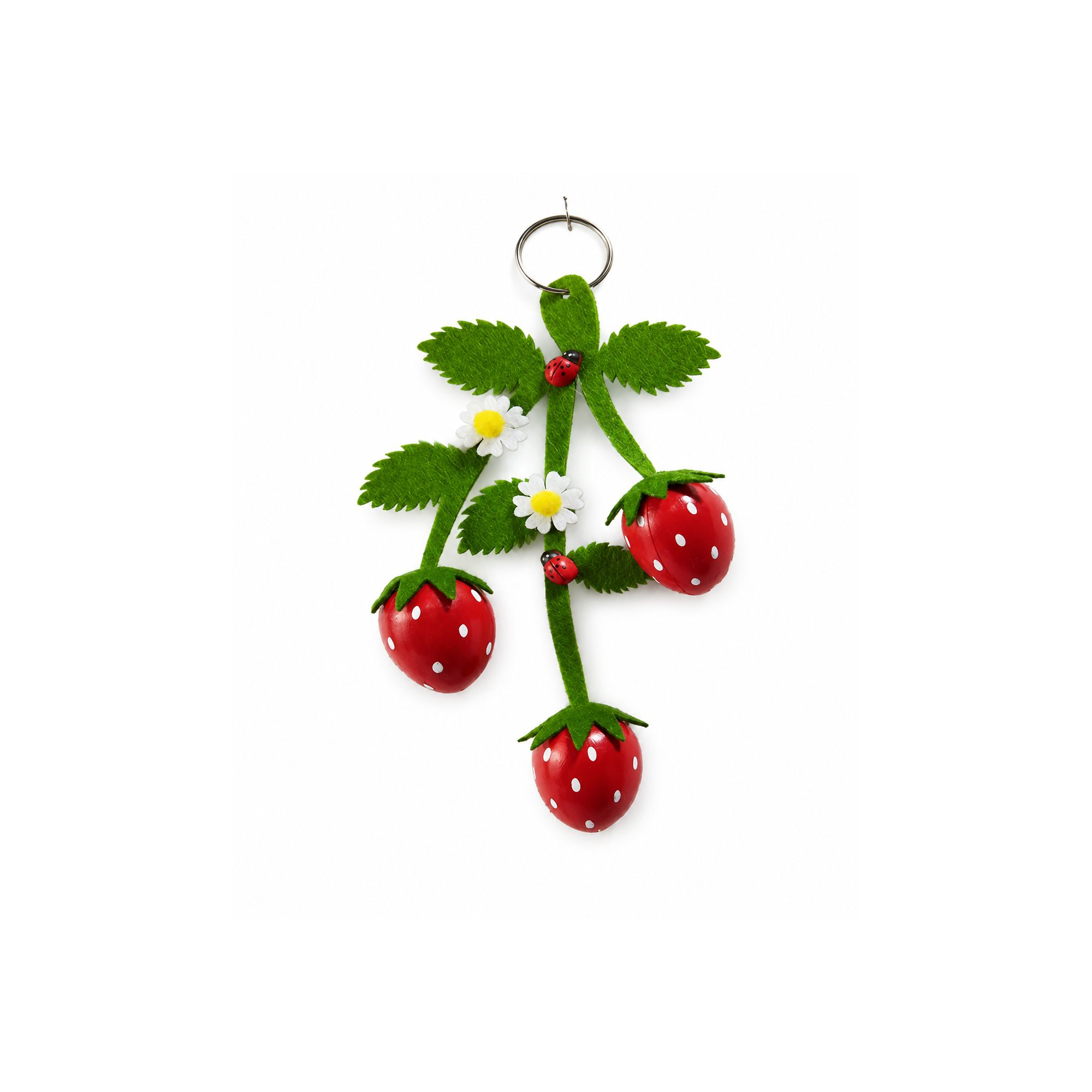 Dekor eper filc 10.2*18*2.5cm piros