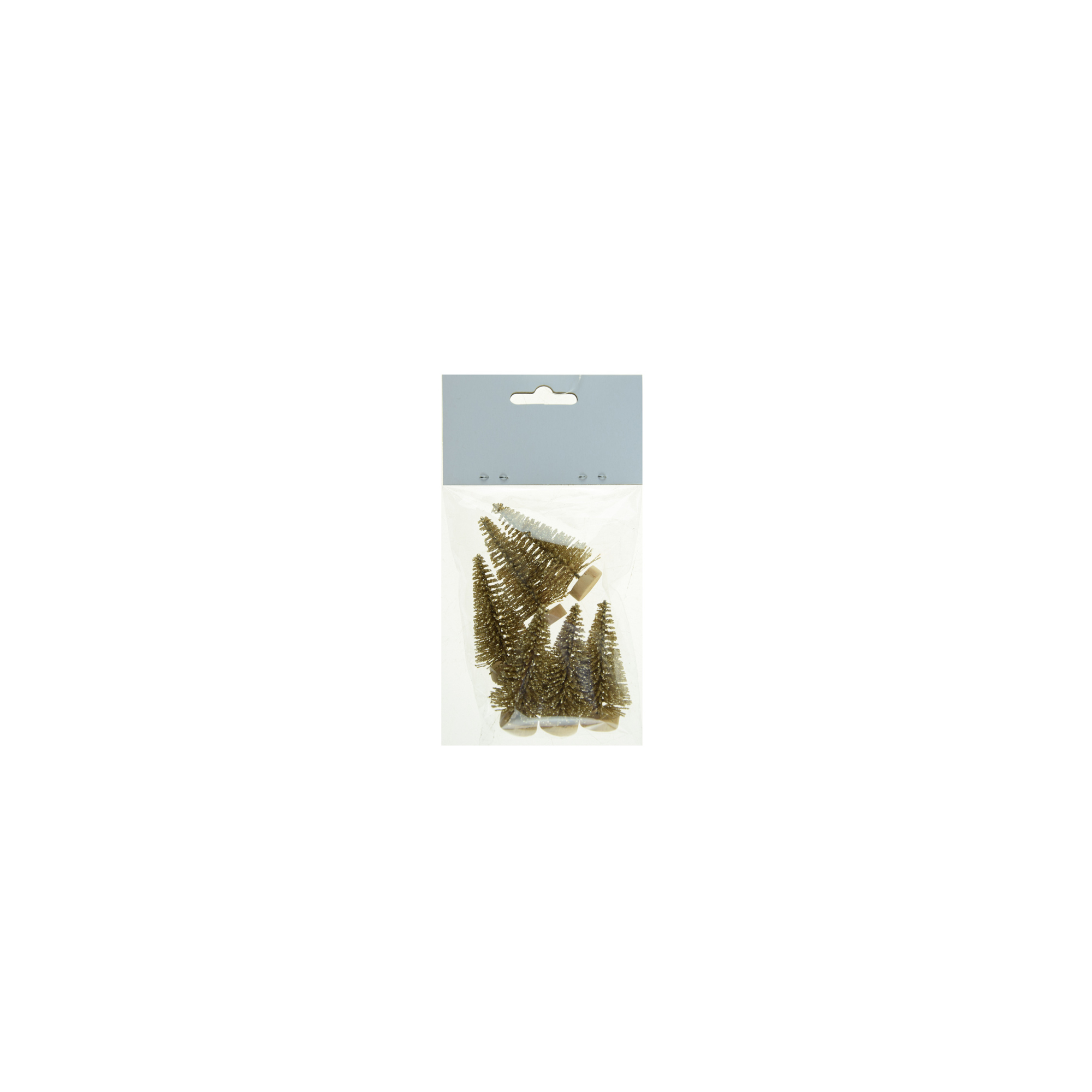Dekor fenyő 6cm s/6 glitteres arany