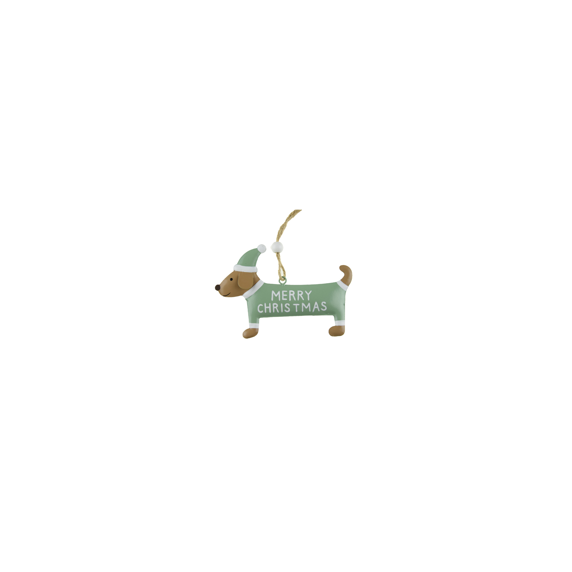 Dekor kutya fém 11.5*1*8cm menta