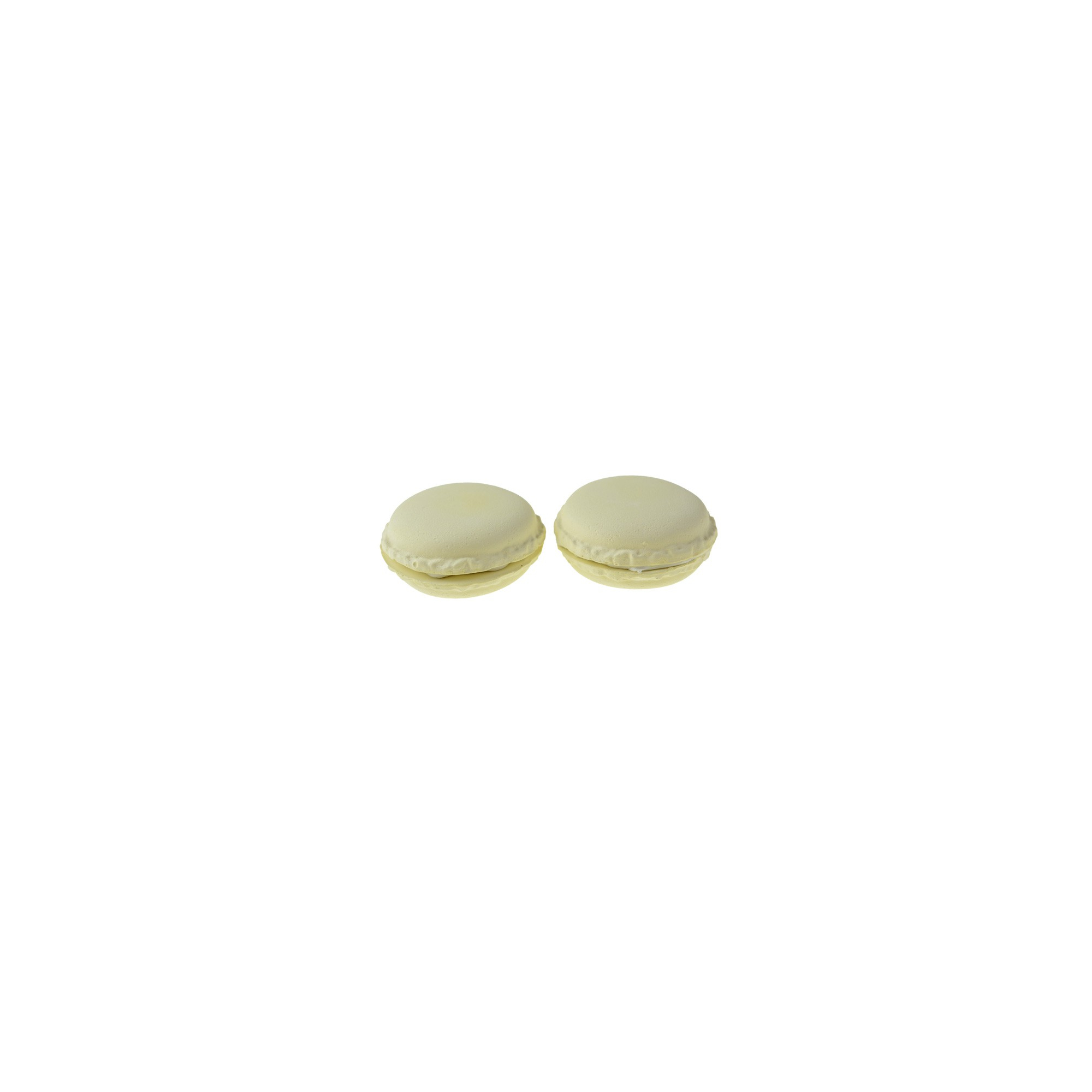 Dekor macaron D3,5*2cm s/2 sárga