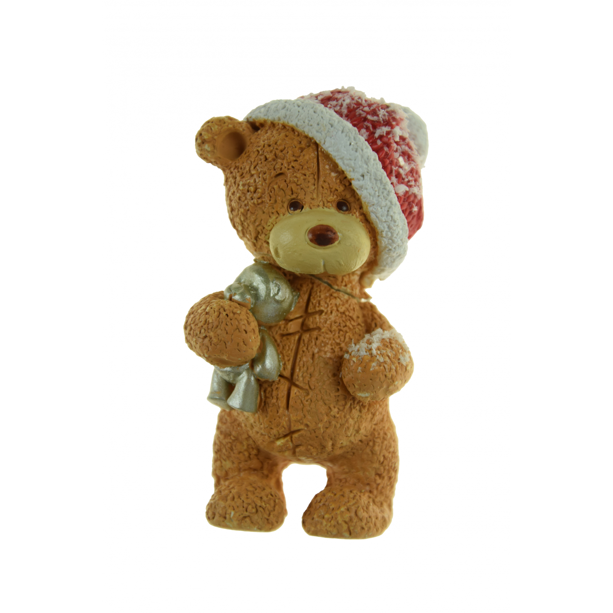 Dekor maci gipsz 2D 8,5cm barna