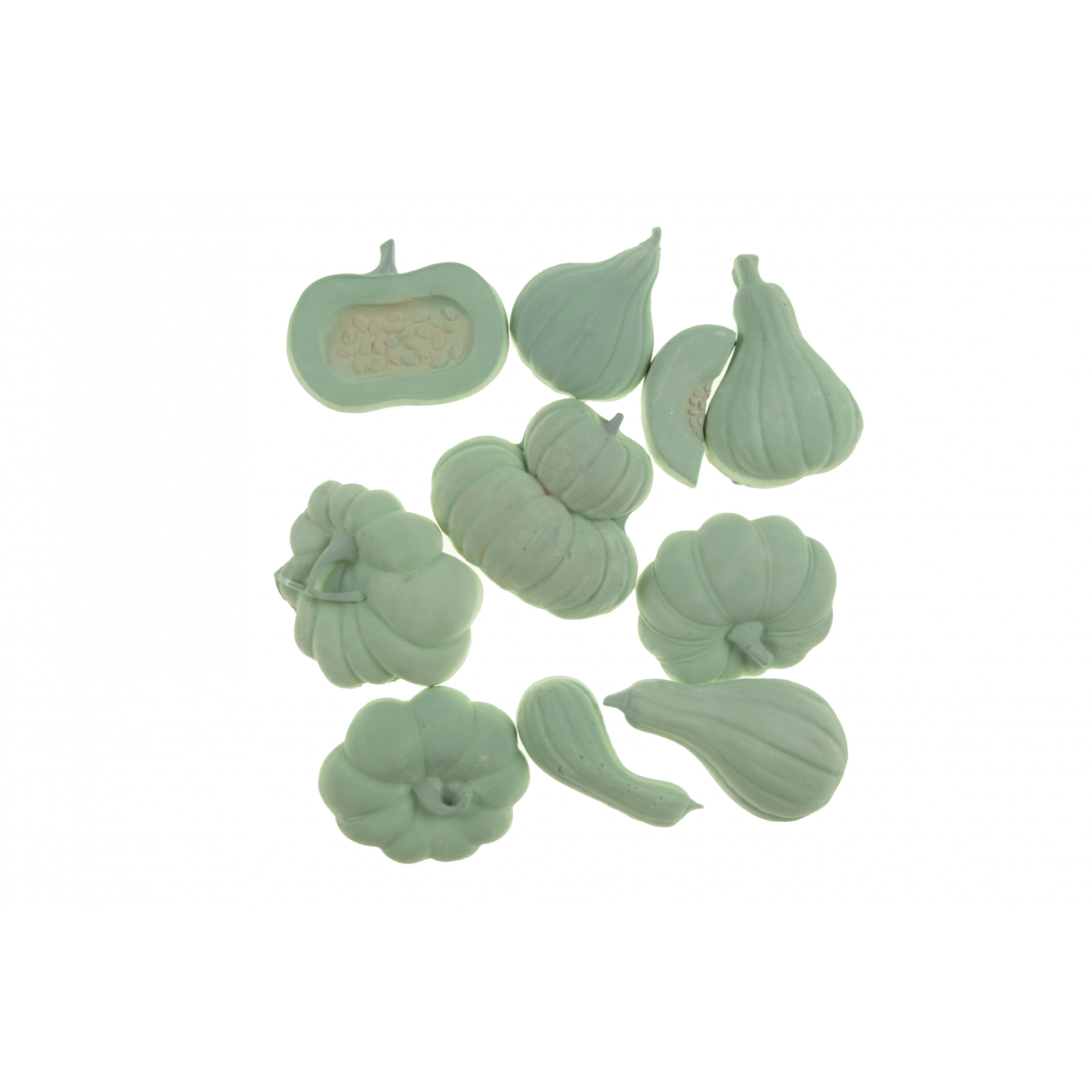 Dekor tök gipsz 2D 3-4cm s/10 zöld