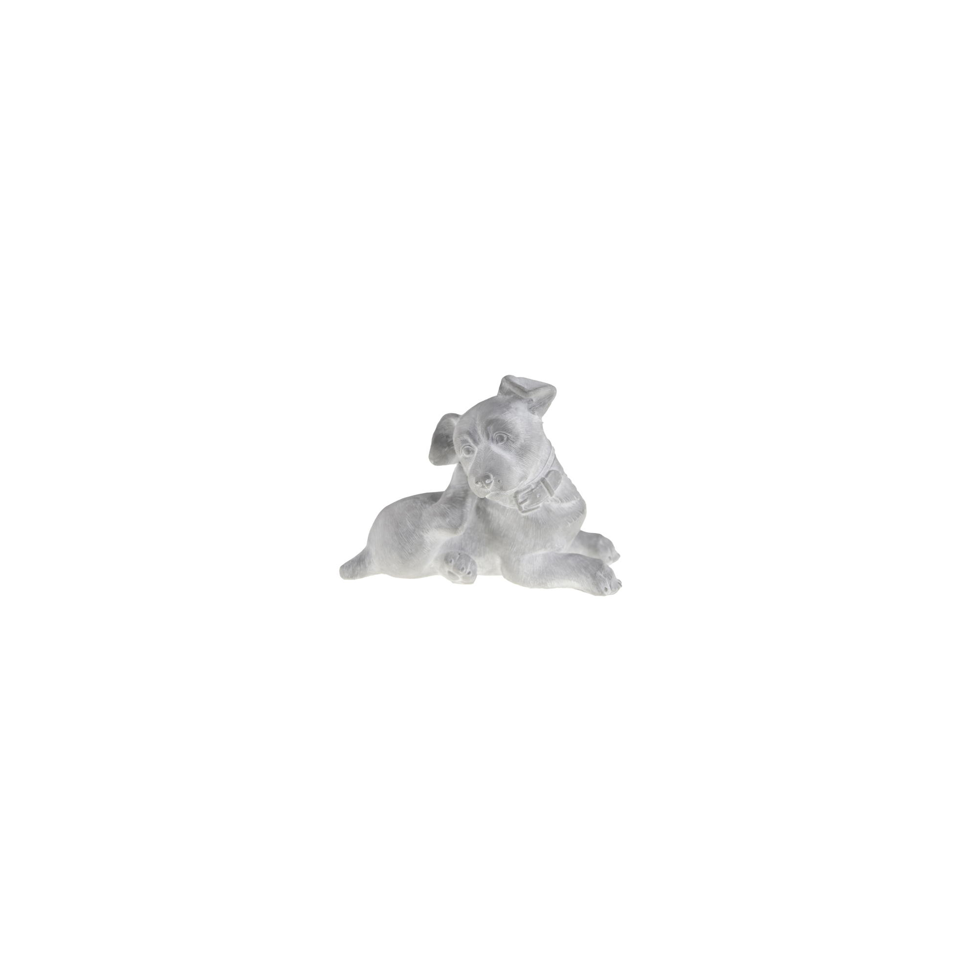 Dekoráció kutya cement 19*13*14.5cm szürke