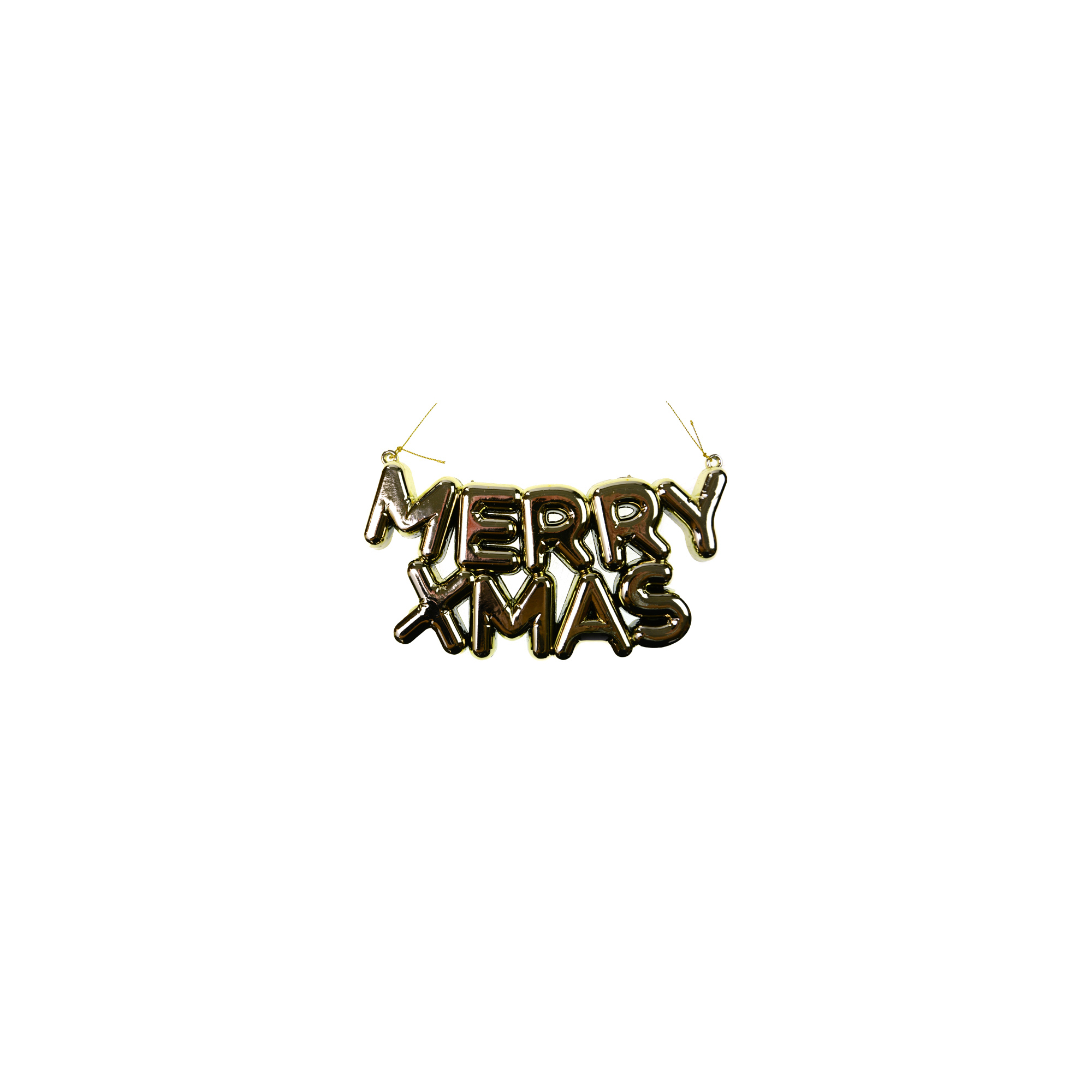 Dekoráció lufi Merry Xmas 1.5x20x10cm arany