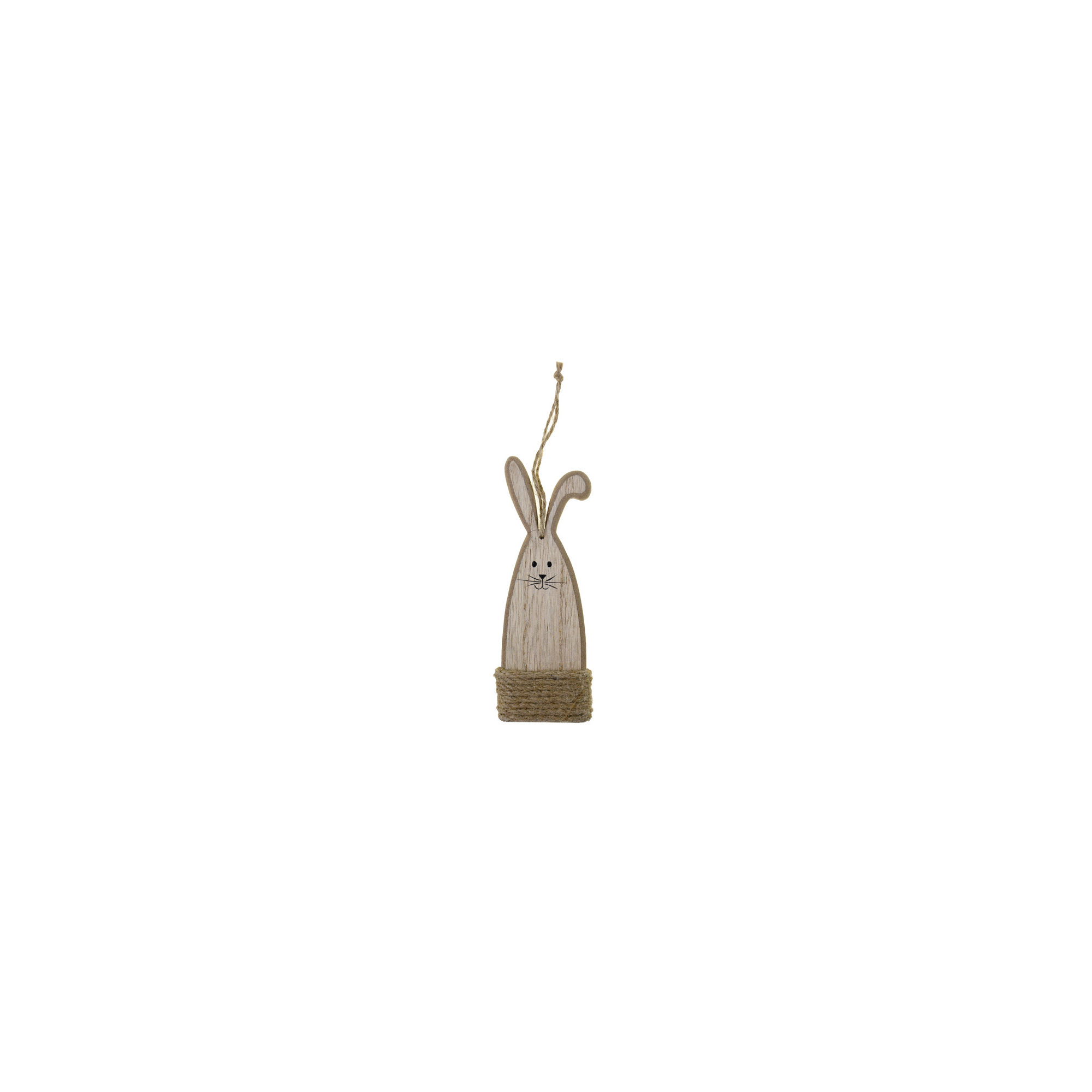 Figura nyúl fa 10*4.5*0.9CM akasztós barna