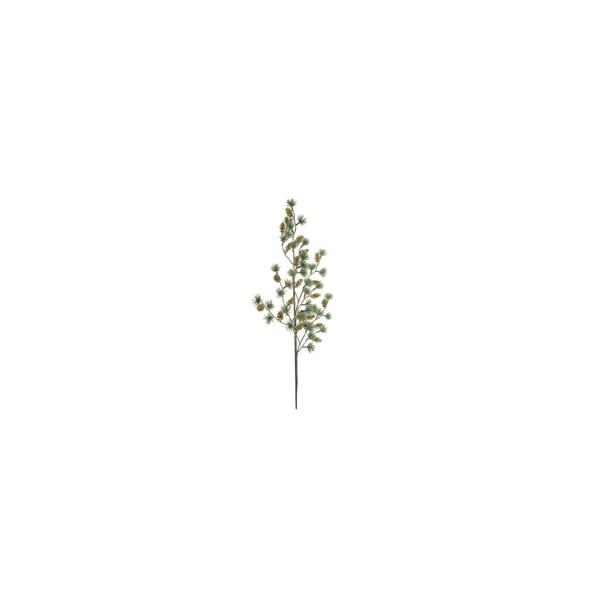 Dekorág fenyőág 70cm tobozzal barna/zöld
