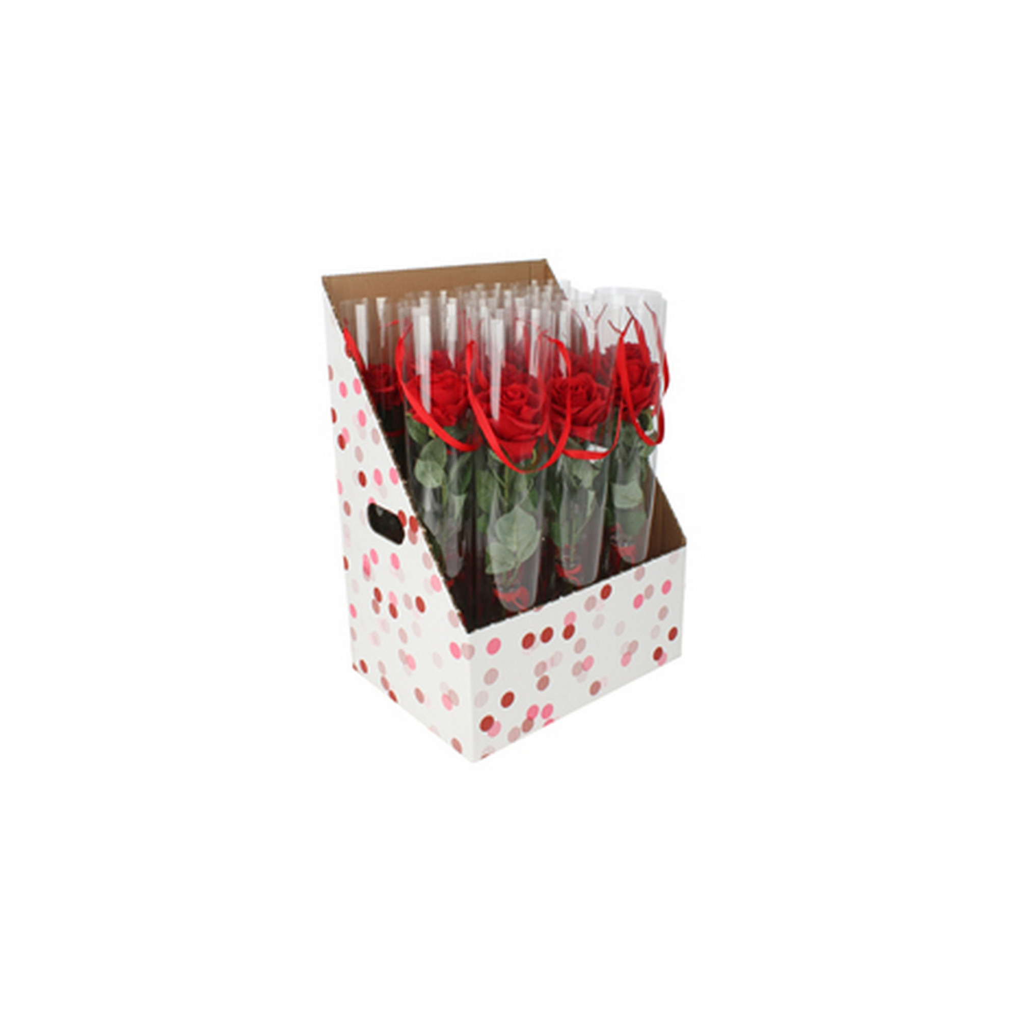Doboz display papír 39*29*56 pöttyös