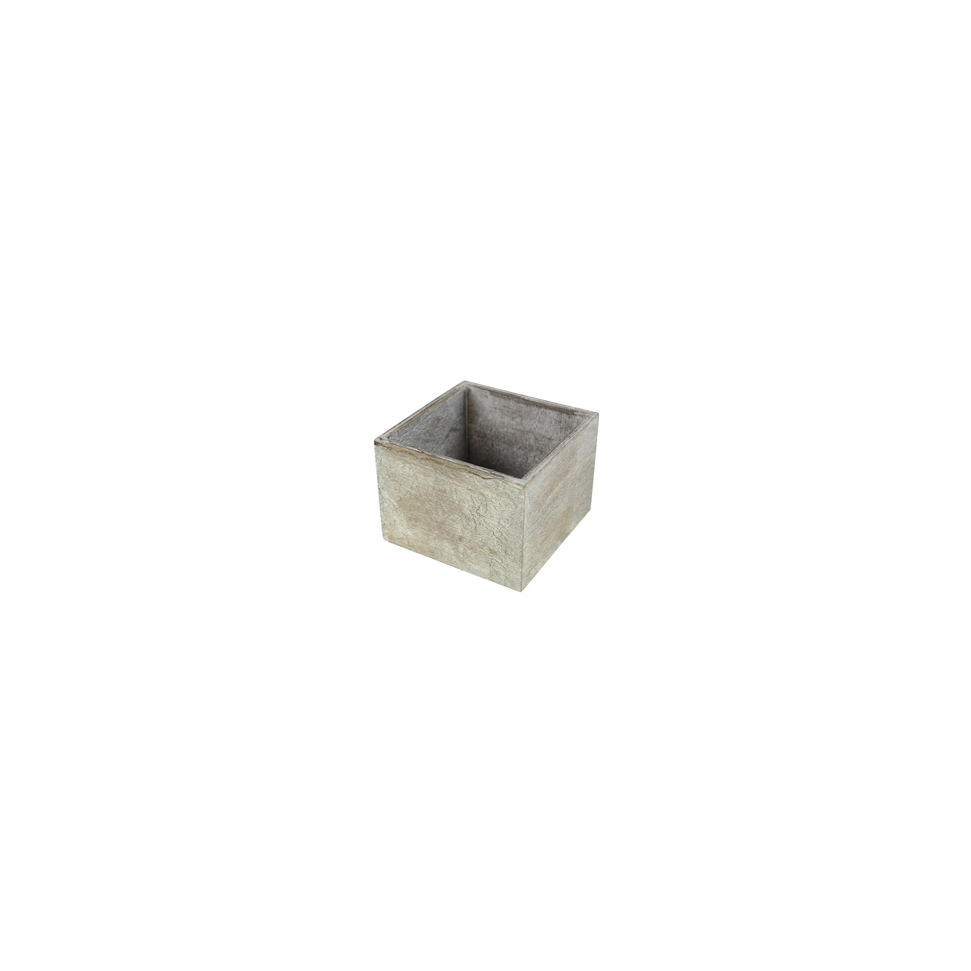 Doboz fa 11*11*8cm mosott szürke