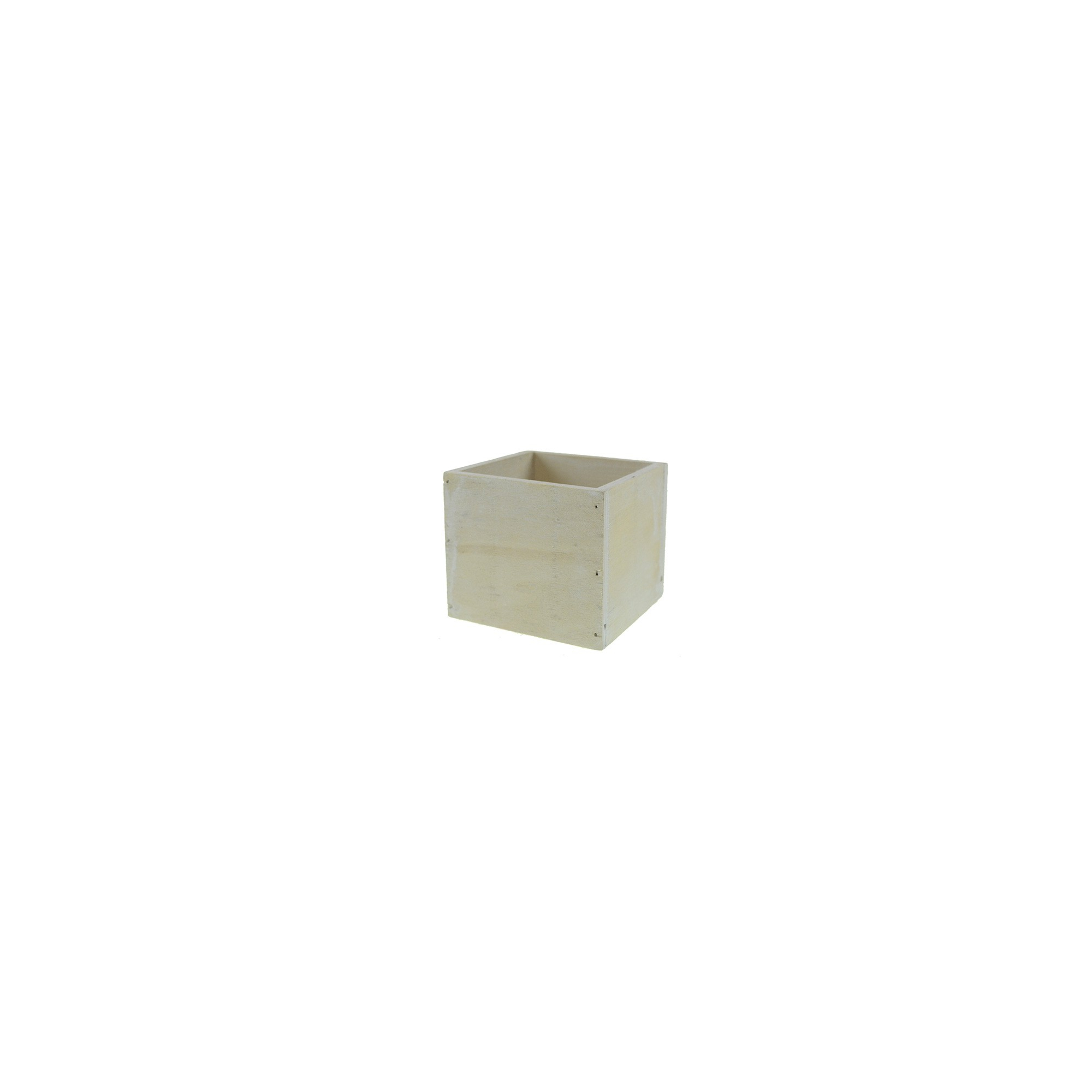 Doboz fa 9*9*8cm fehér