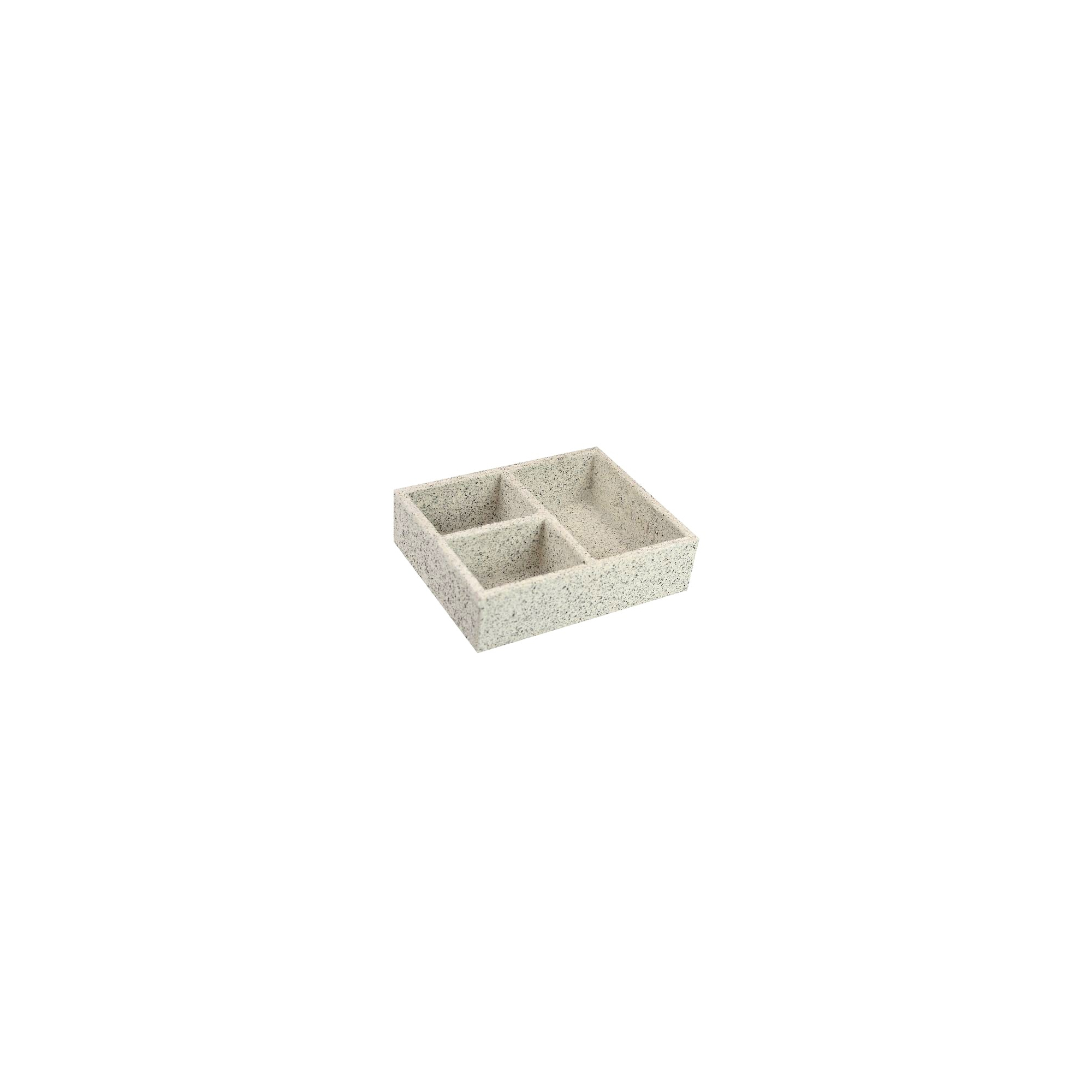 Doboz fa osztott 22*17*6cm szürke