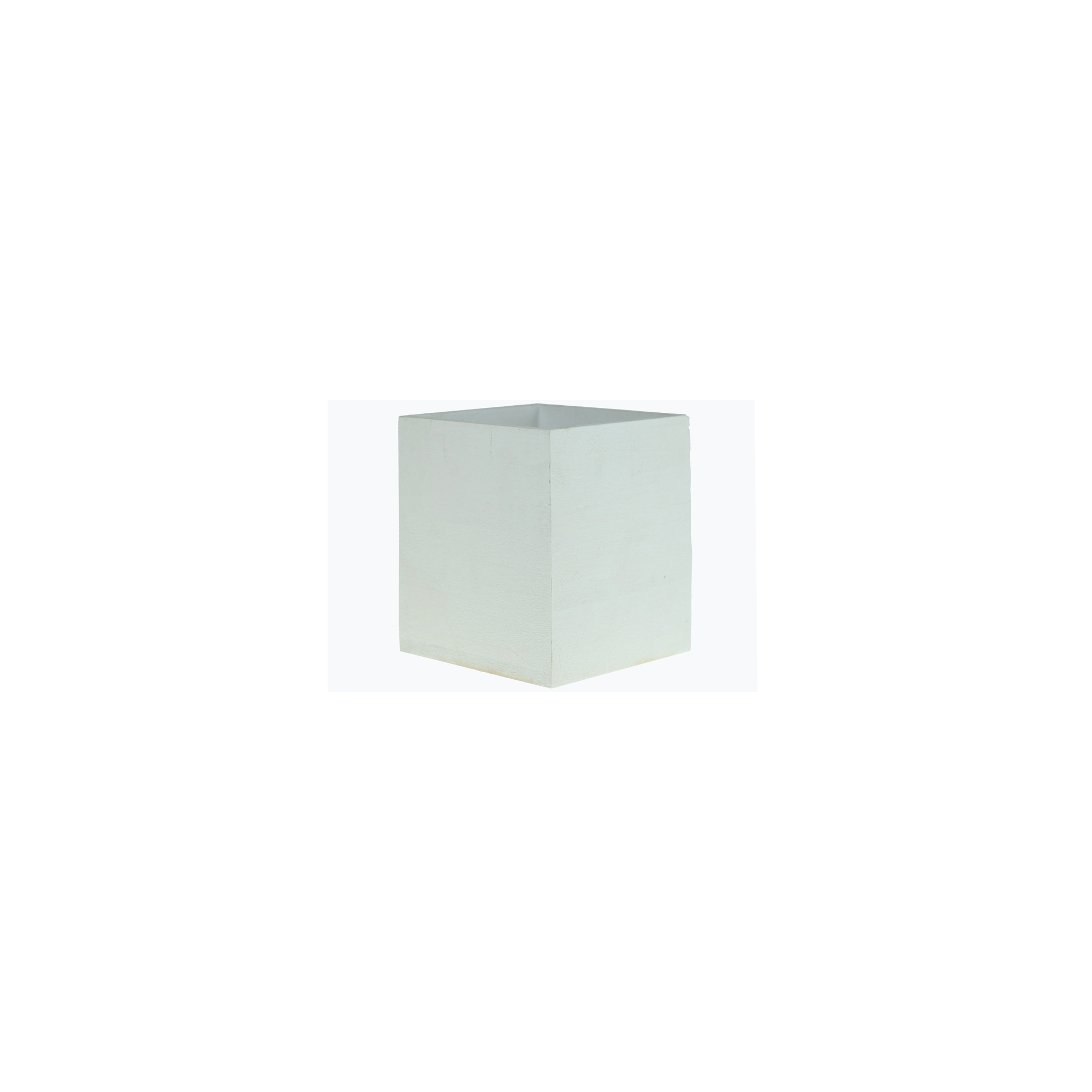 Doboz fa szögletes 12,6*12,6*14,5cm fehér