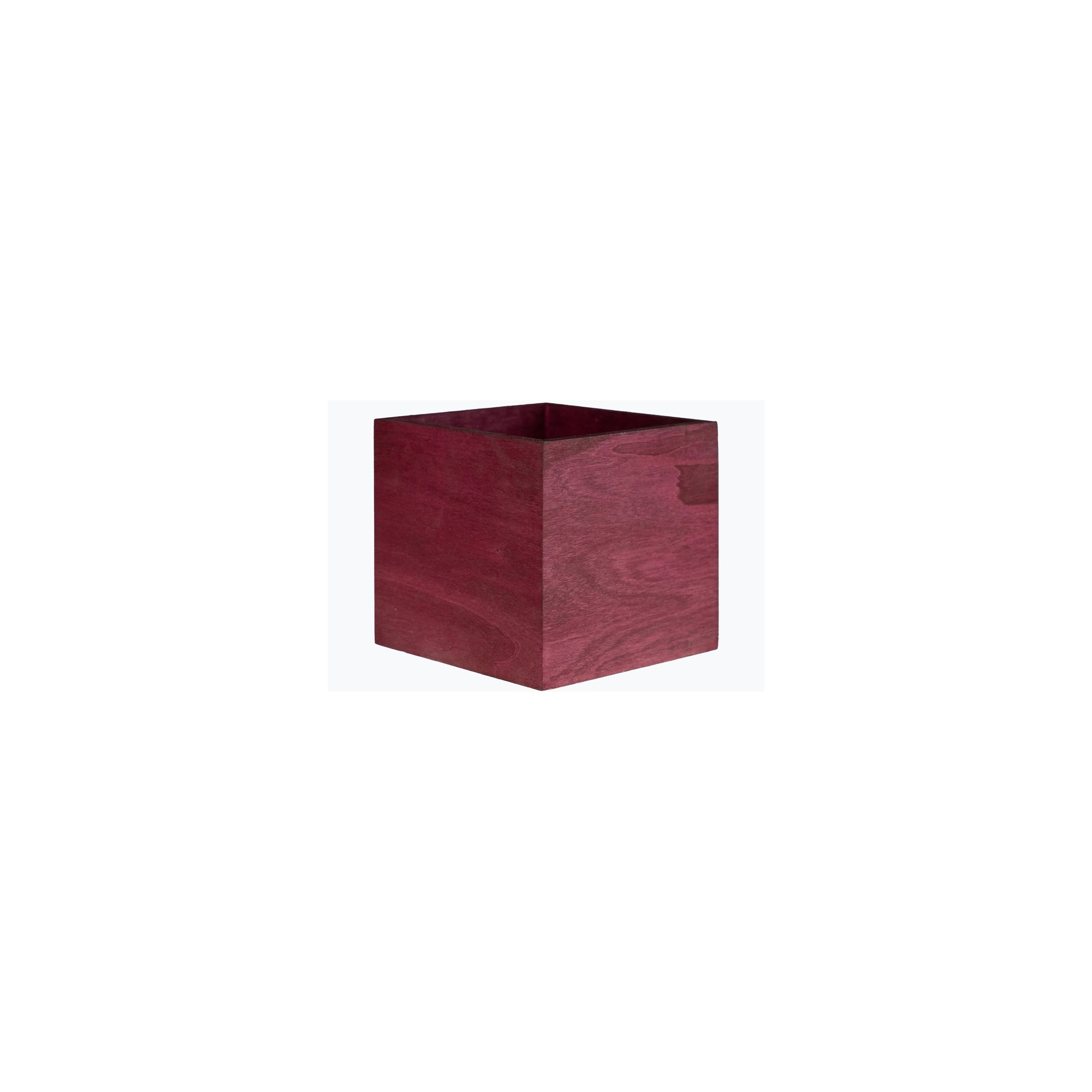 Doboz fa szögletes 13*13*12cm bordó