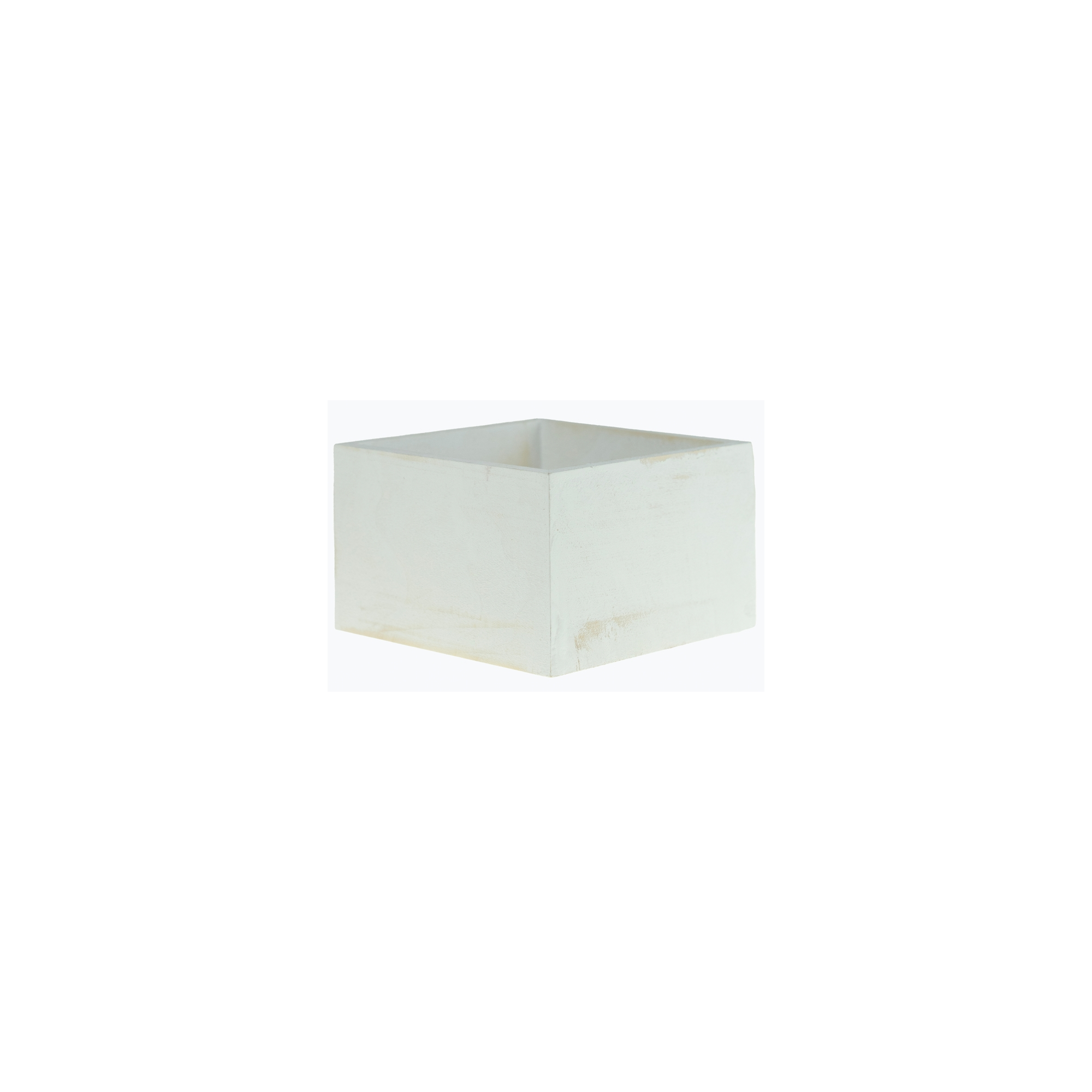 Doboz fa szögletes 13*13*8,3cm fehér