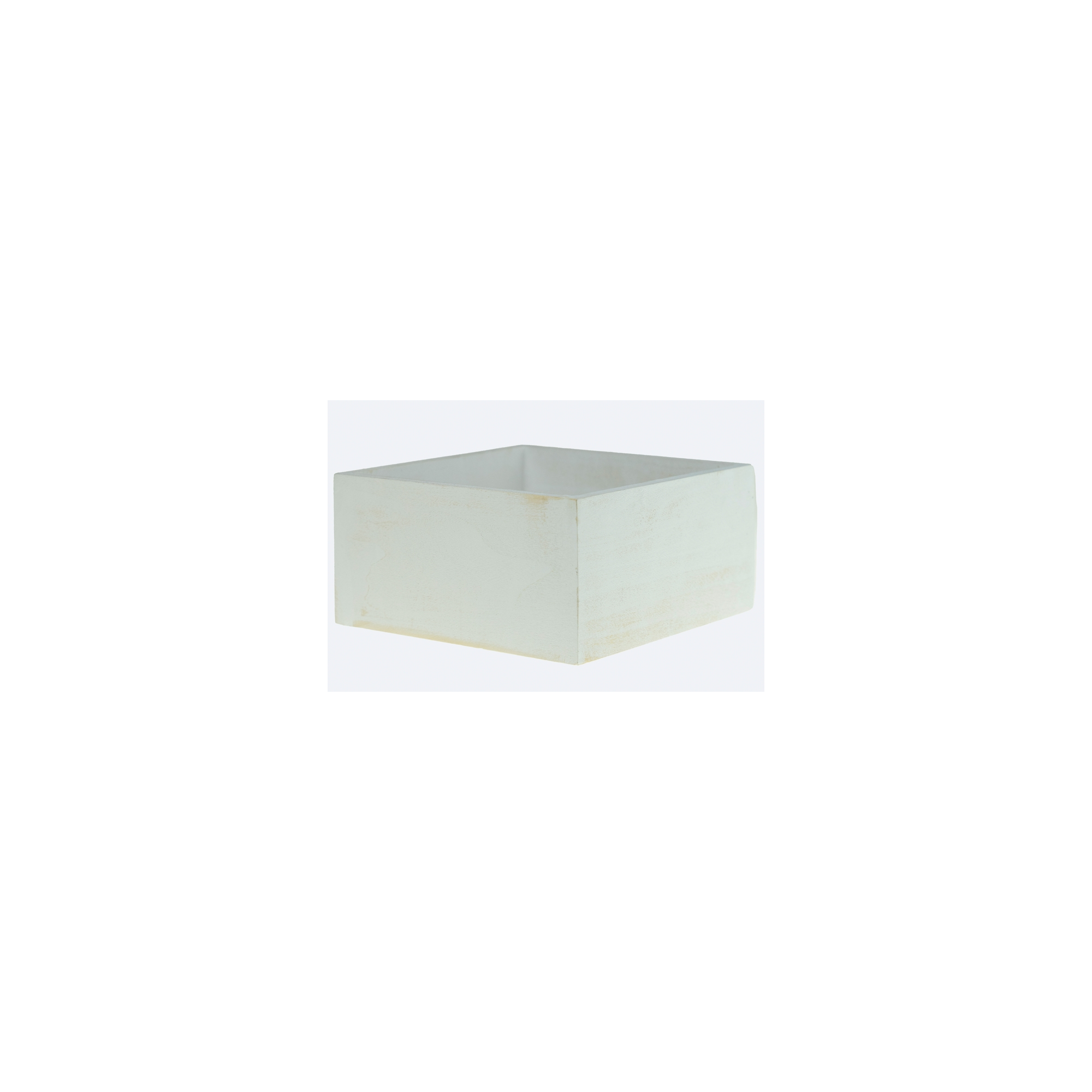 Doboz fa szögletes 16*16*8cm fehér