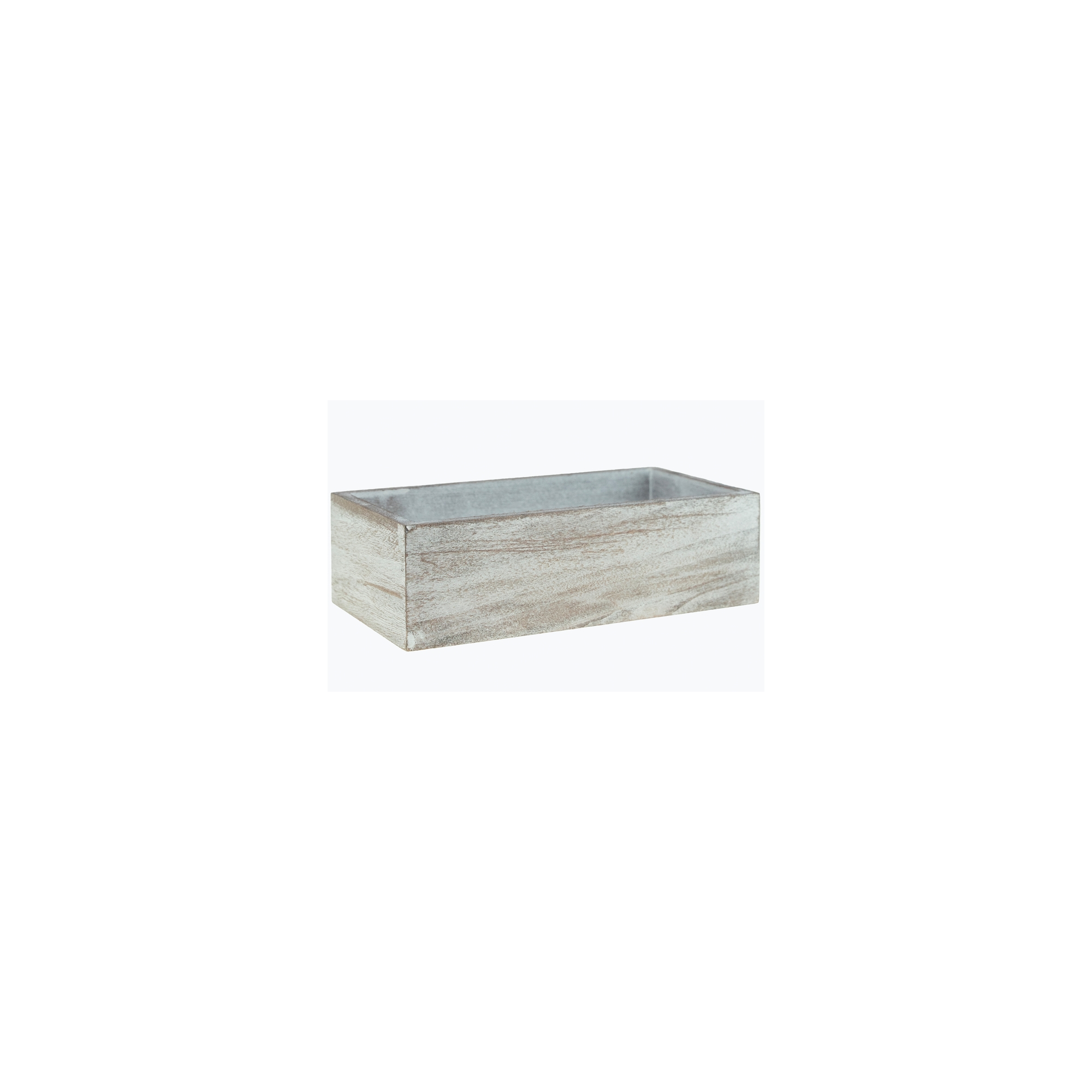 Doboz fa téglalap 20*10*6cm mosott szürke