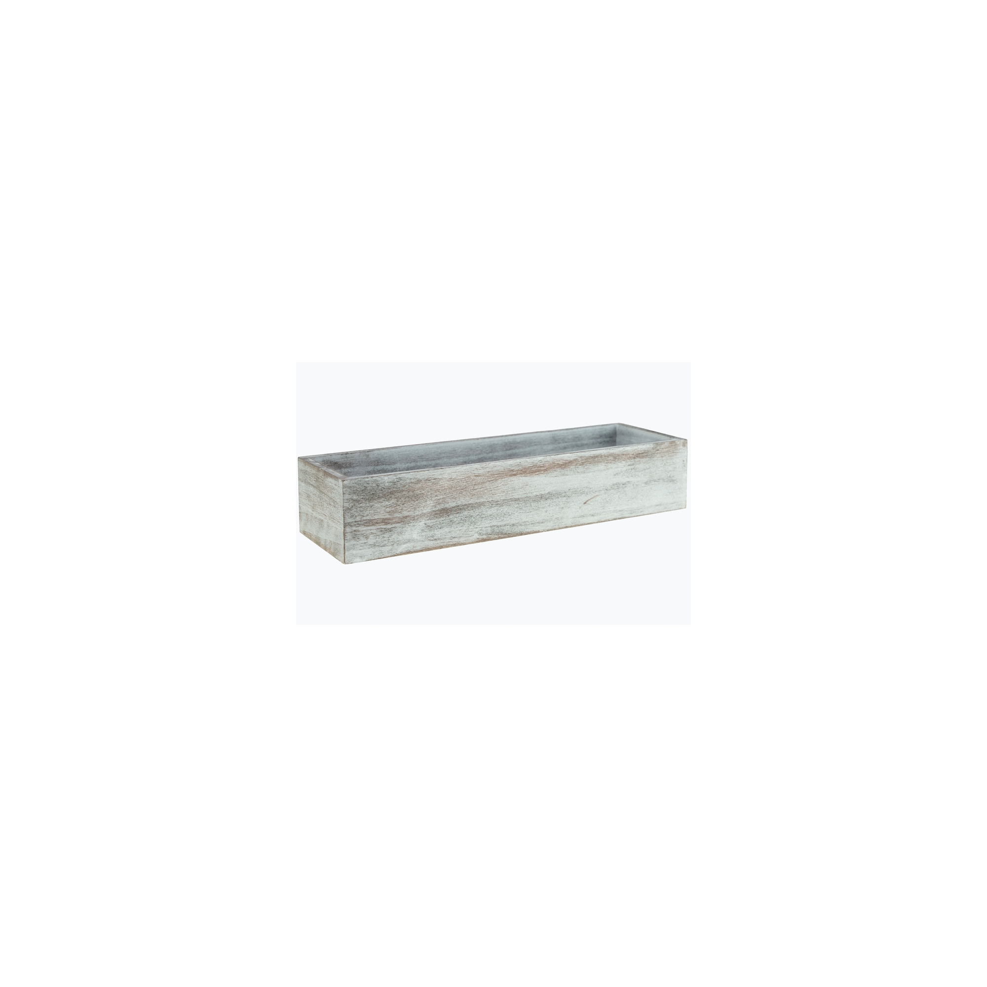 Doboz fa téglalap 30*10*6cm mosott szürke