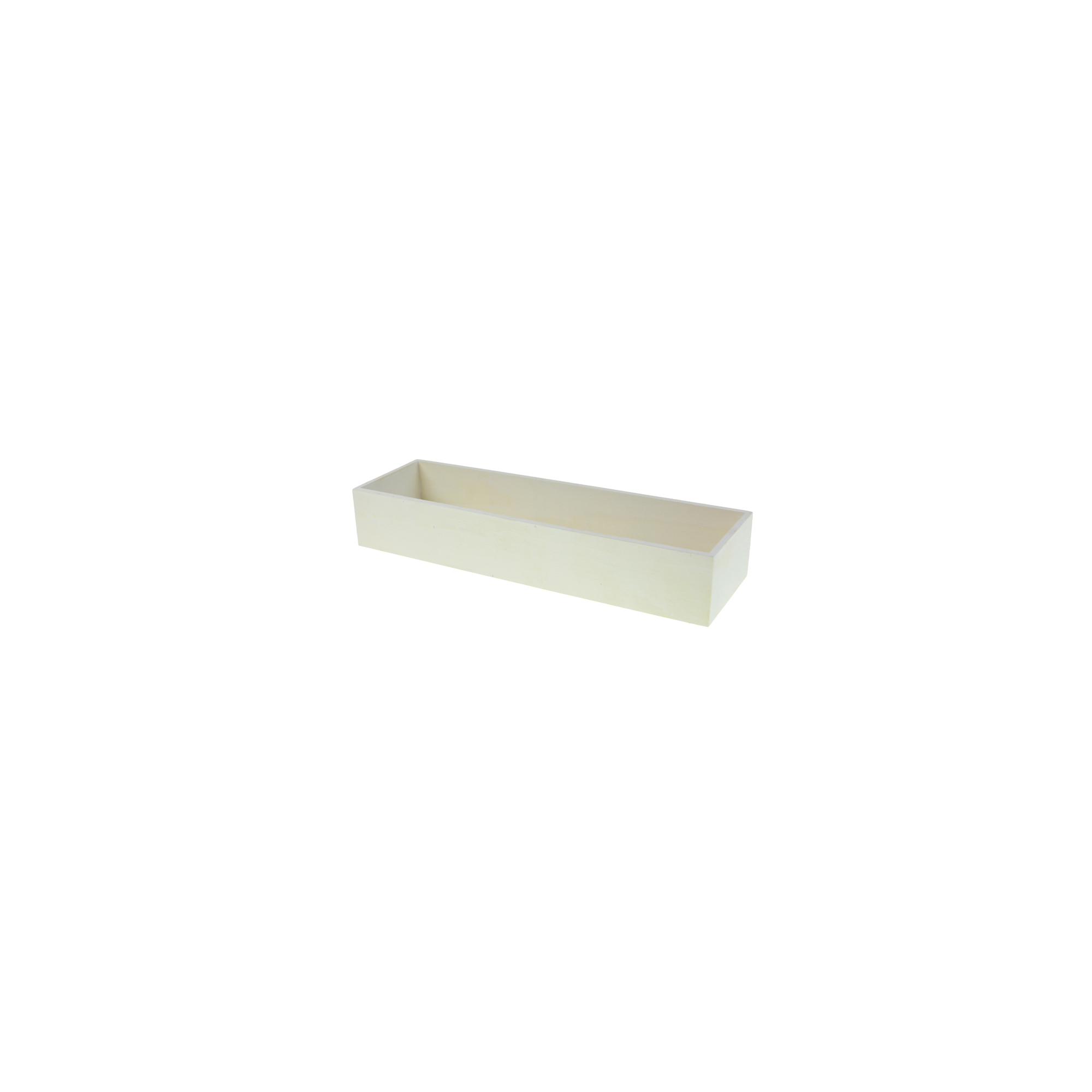 Doboz fa téglalap 35*10*6cm fehér
