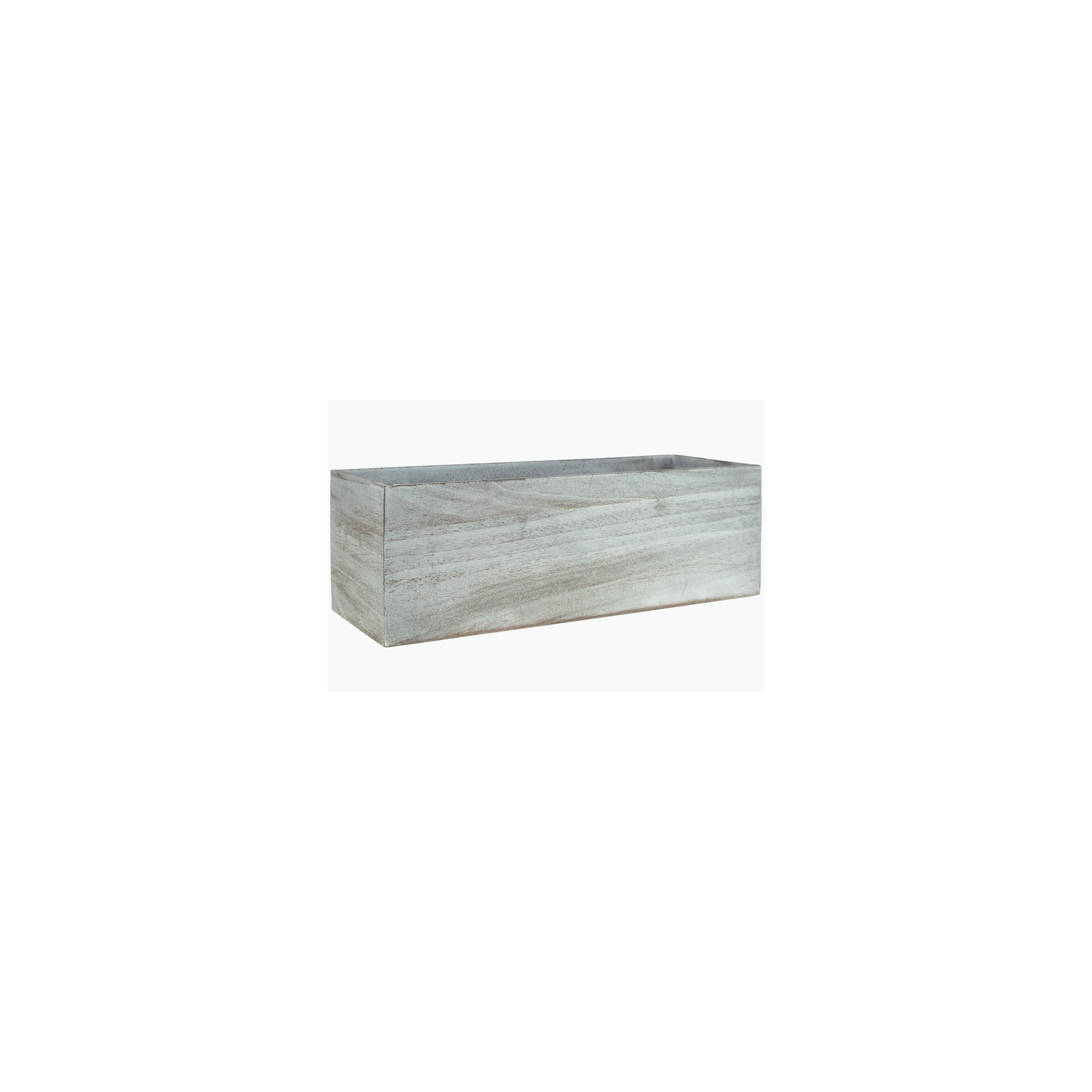 Doboz fa téglalap 35,5*13,5*12cm mosott szürke