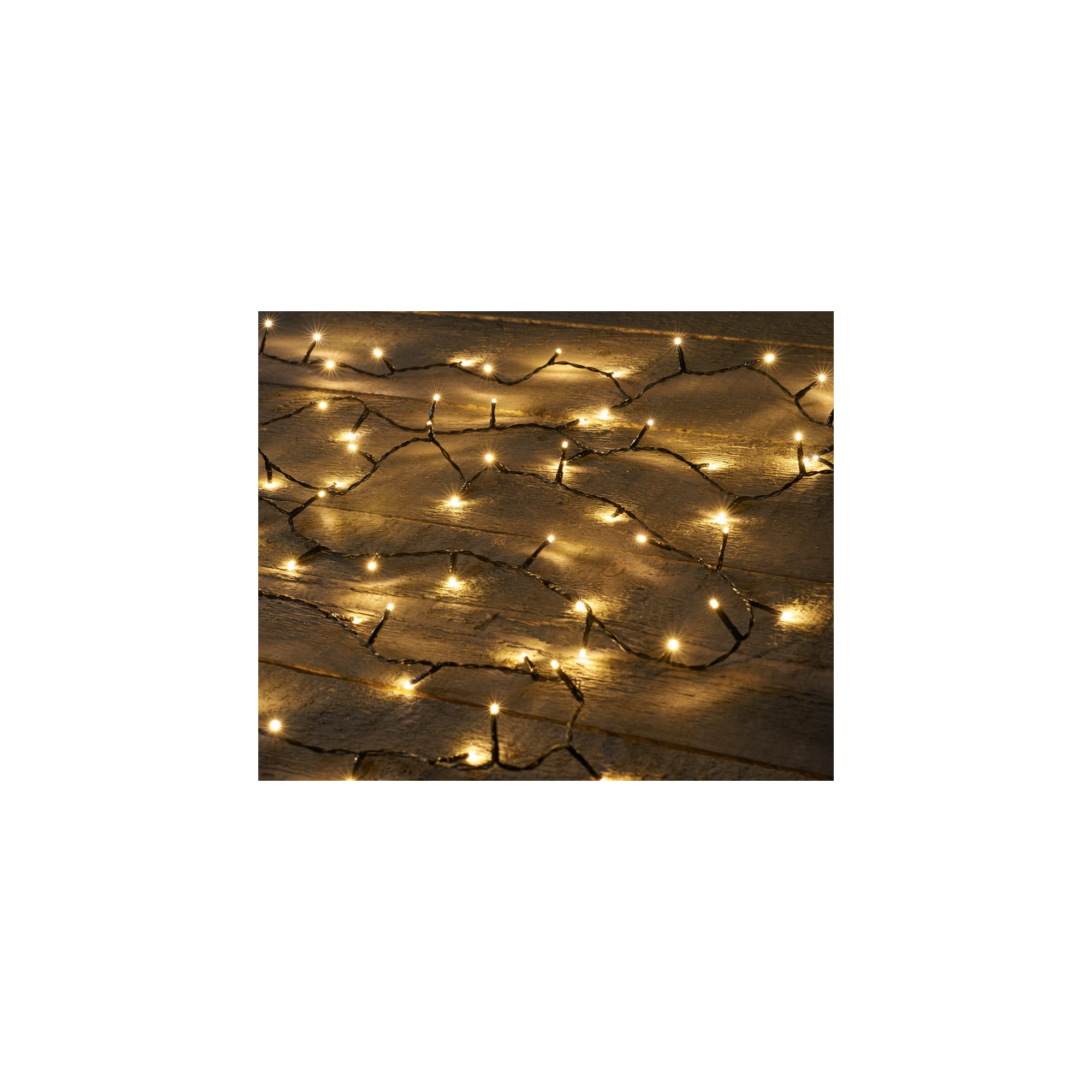Égősor 1200LED/26m meleg fehér időzítővel fekete