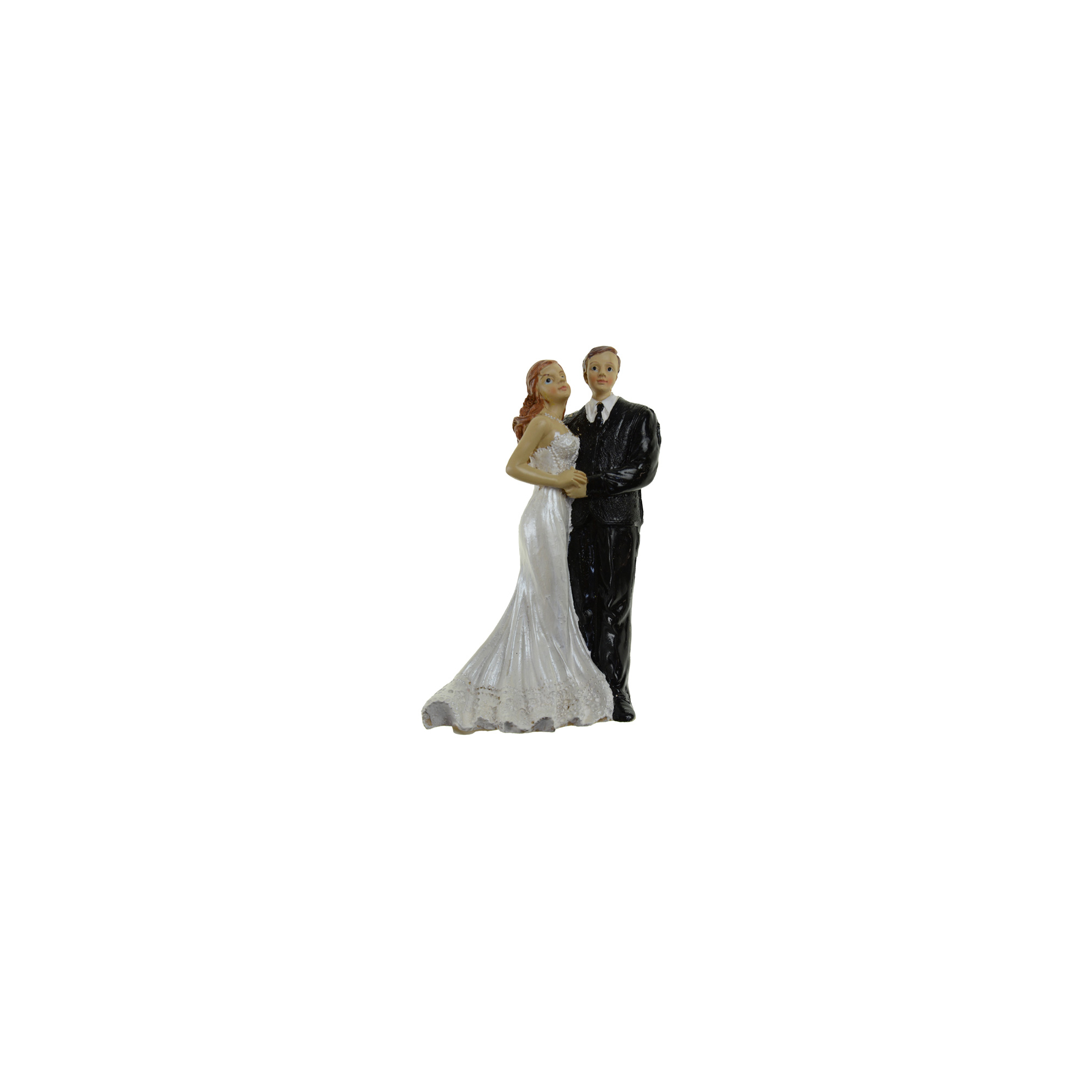 Esküvői pár poly 6,5*4,4*11,3cm fekete,fehér