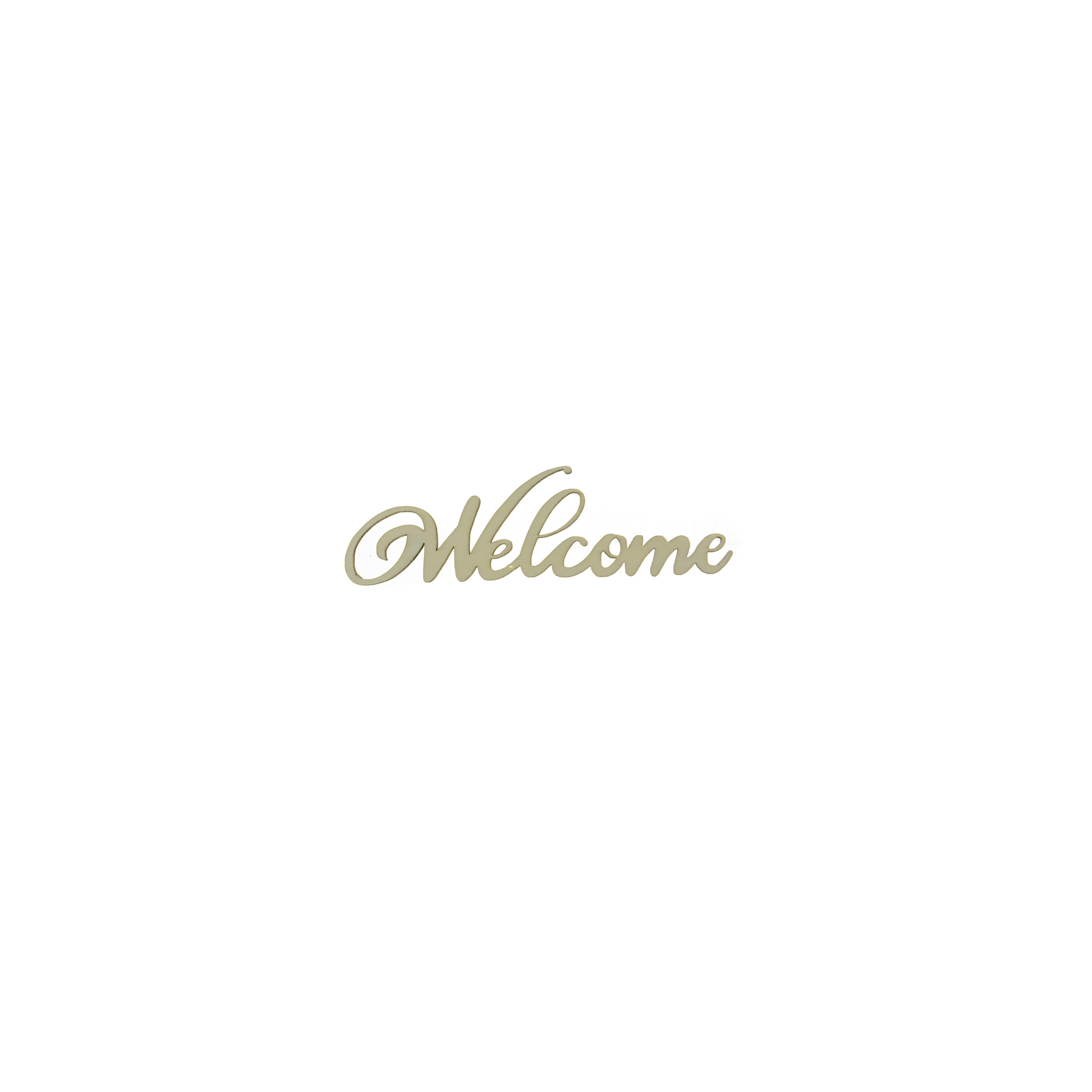 Welcome felirat fa 25X15CM akasztós natúr
