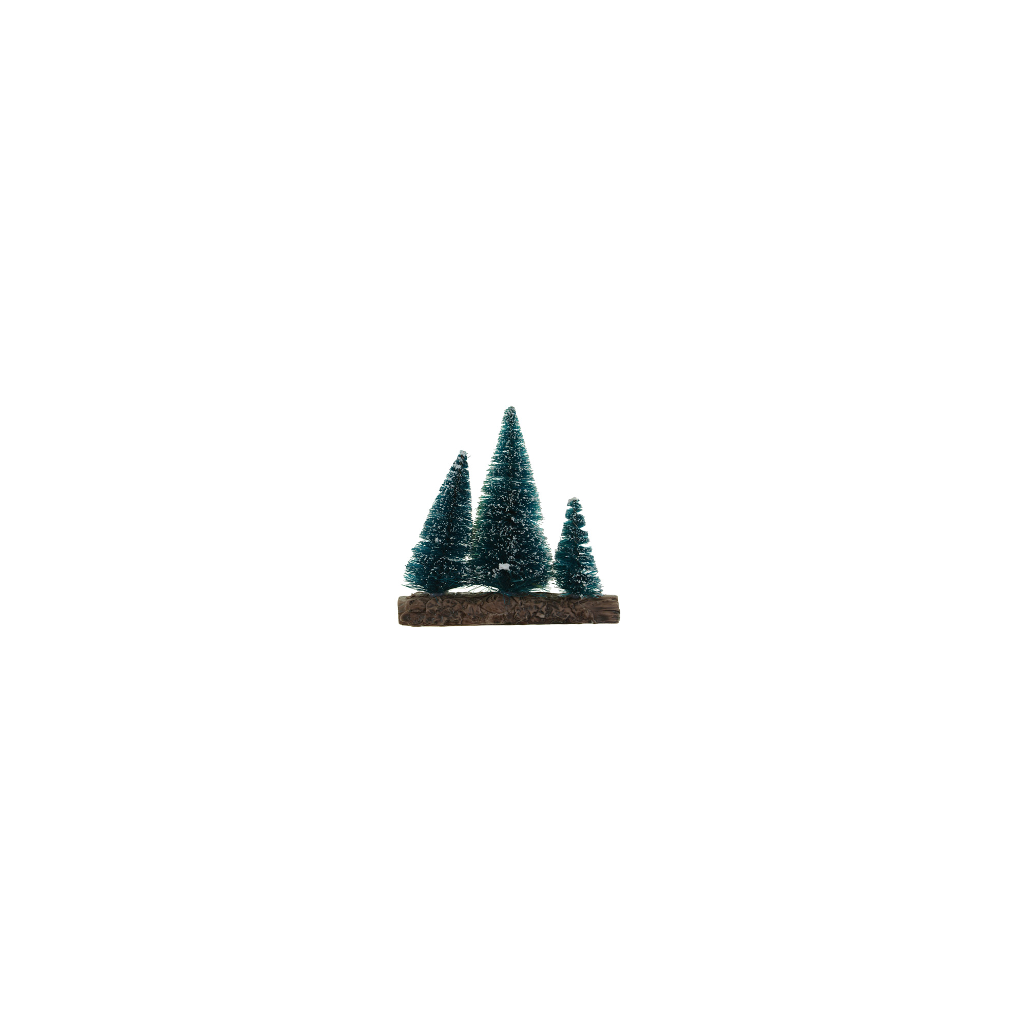 Figura 3 fenyő poly 10,8*3,9*10,2cm fa talopon zöld/barna