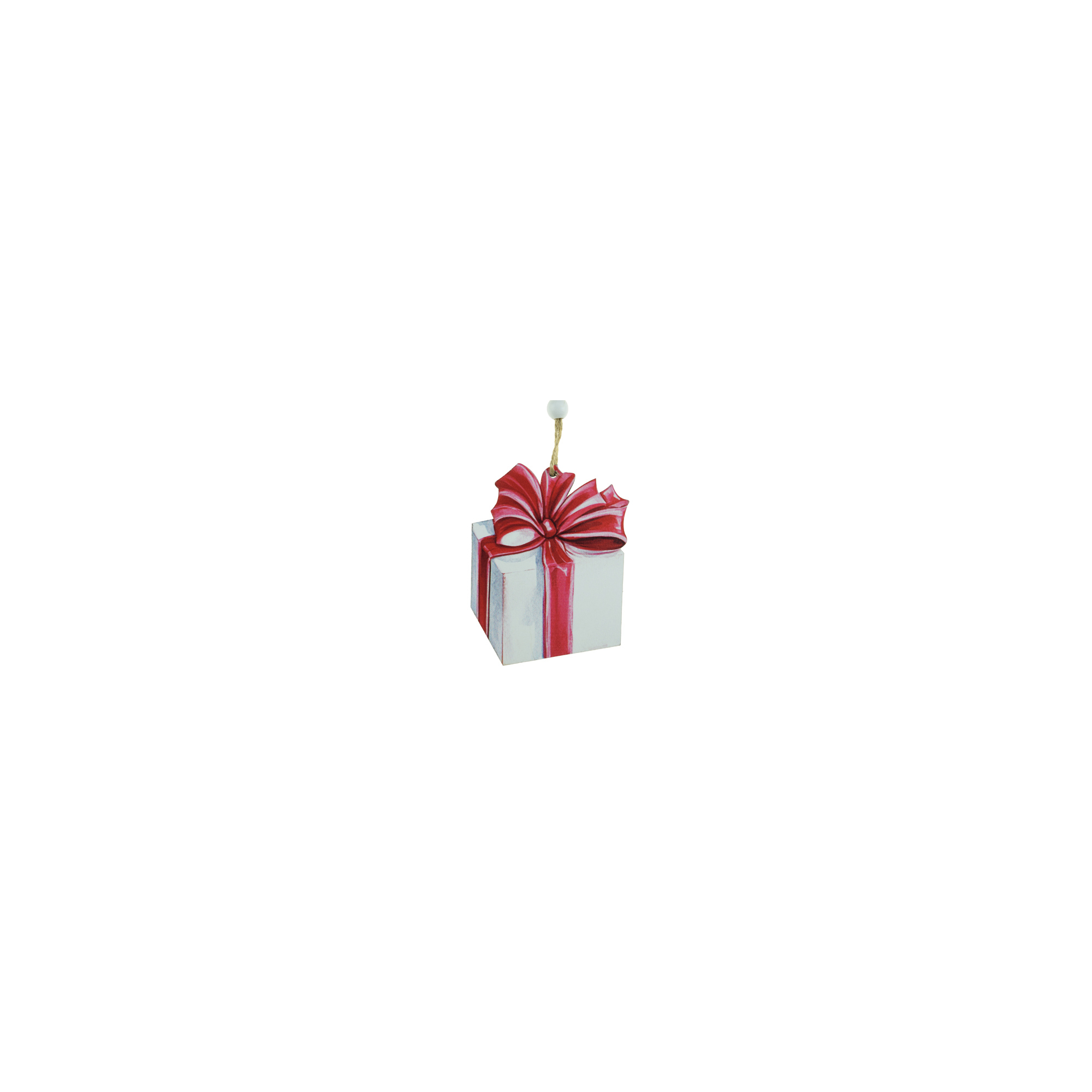 Figura ajándék fa 7cm fehér