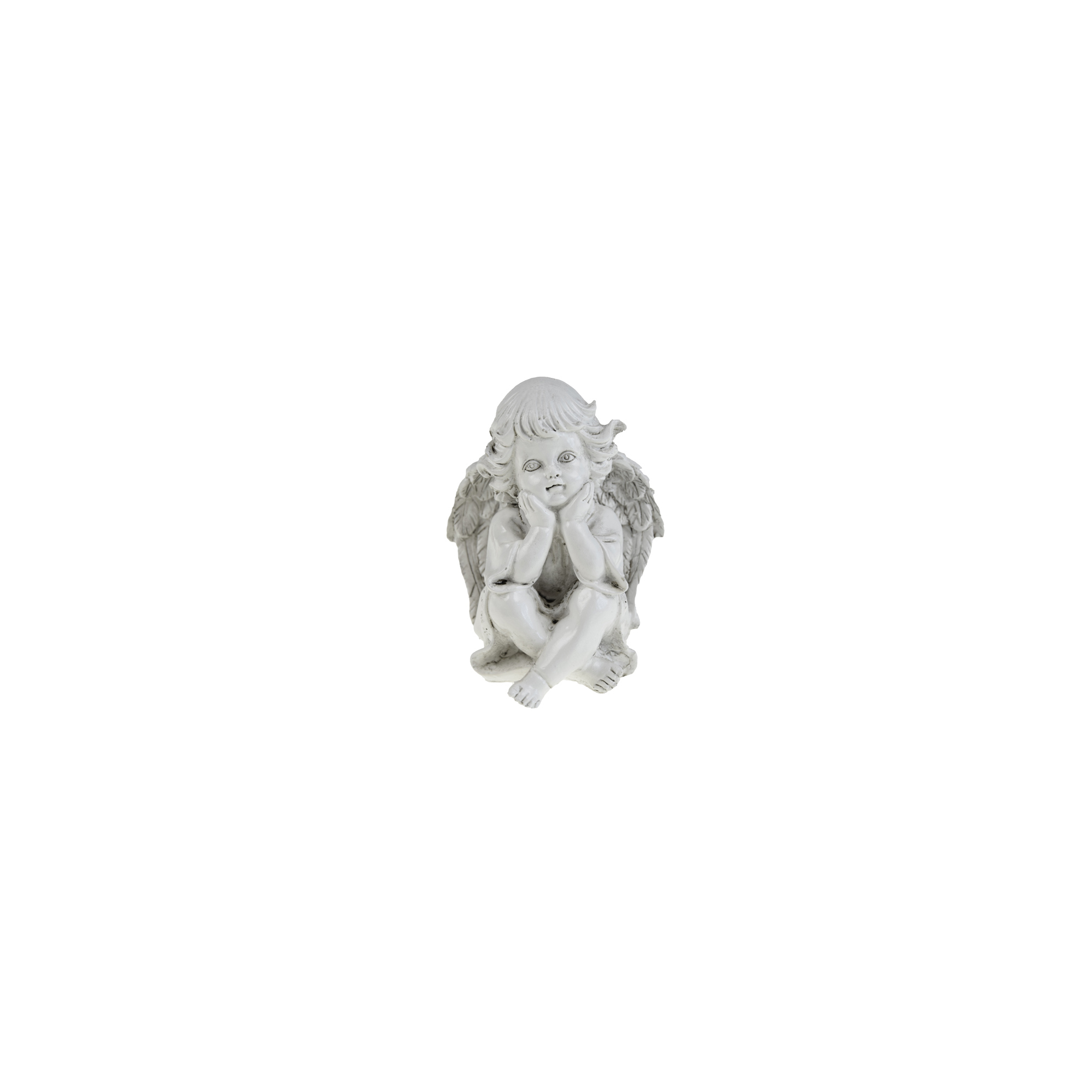 Figura angyal poly 14*10cm 2féle fehér