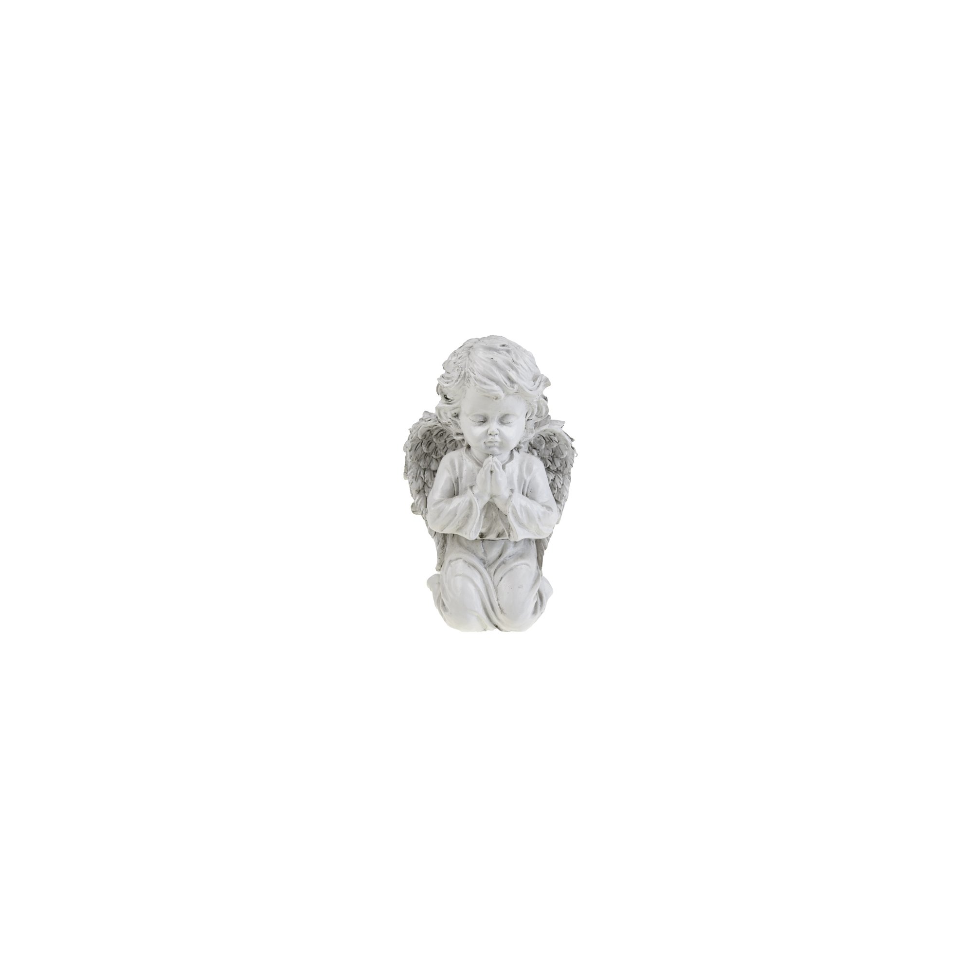 Figura angyal poly 19,5*13cm fehér
