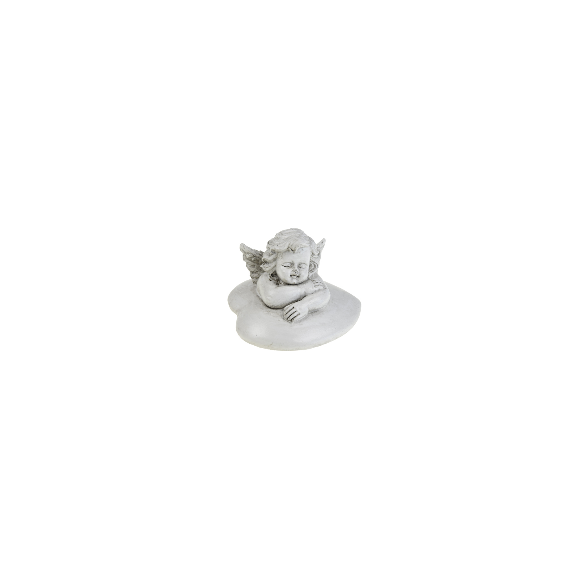 Figura angyal poly 19*6,5cm fehér