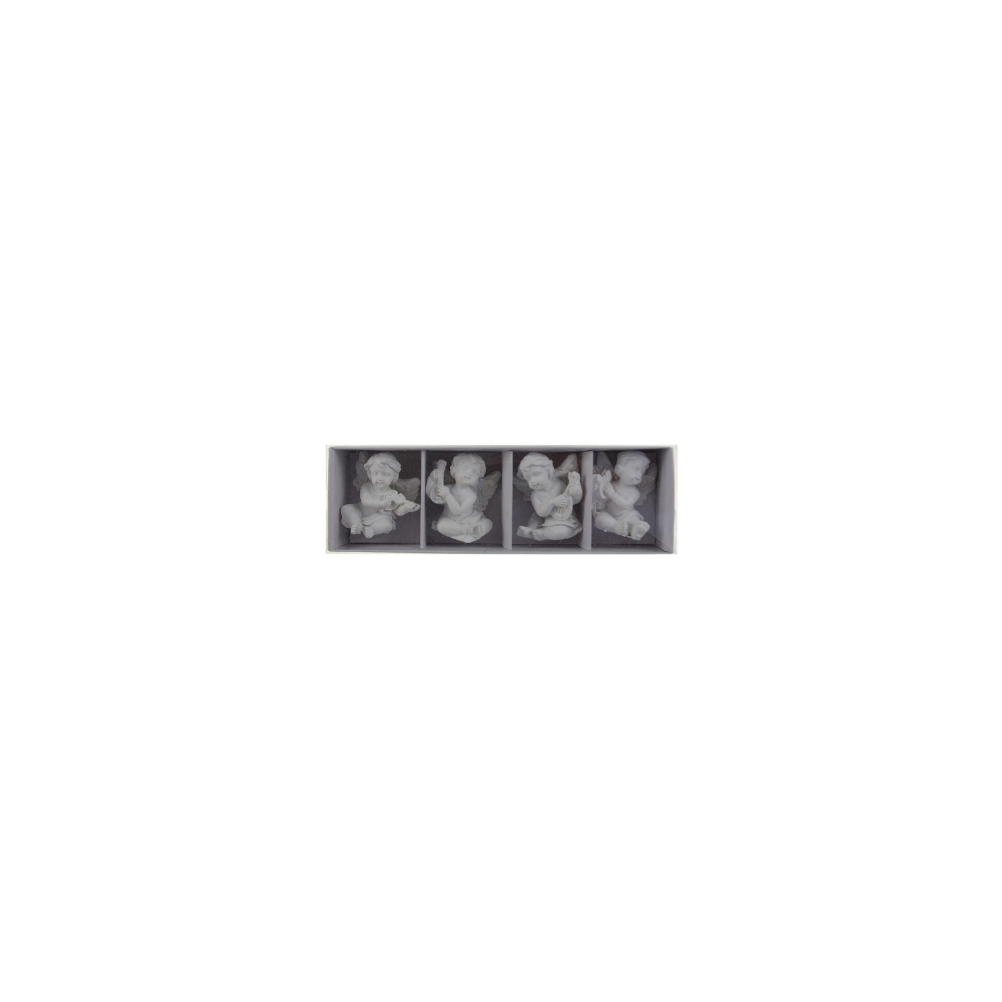Figura angyal poly 3,3*3,3*3,7cm s/4 szürke