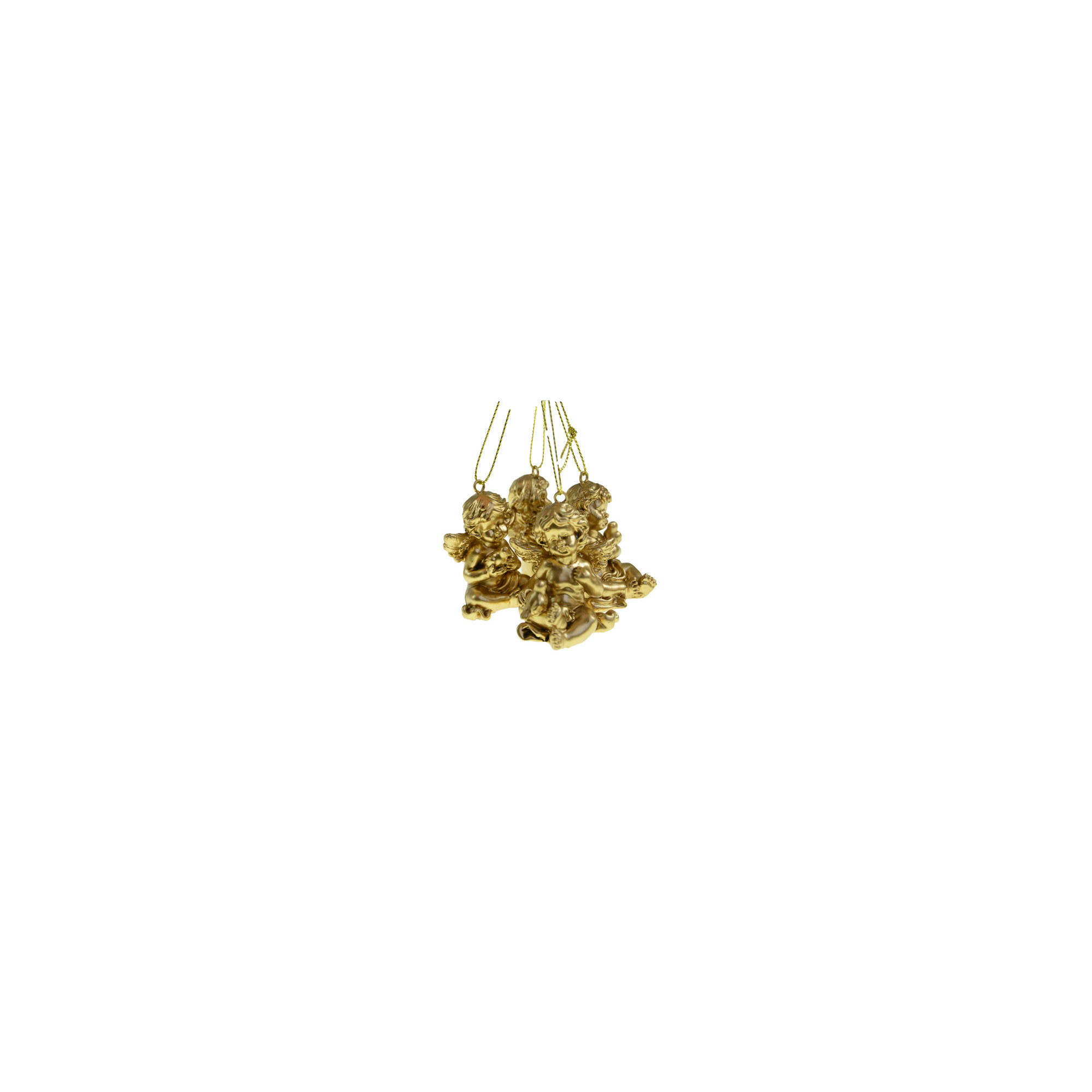 Figura angyal poly 3*3*5 akasztós többféle arany