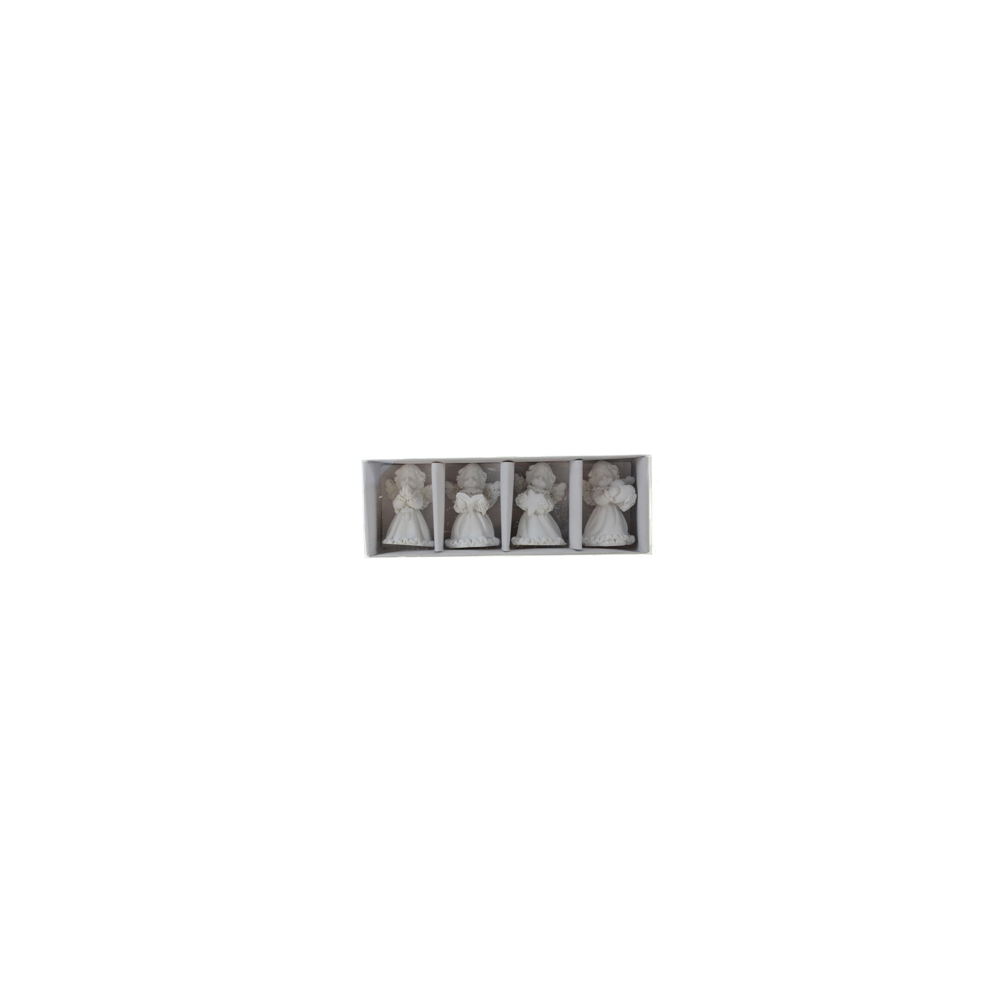 Figura angyal poly 3,5*2,6*4,7 cm s/4 fehér