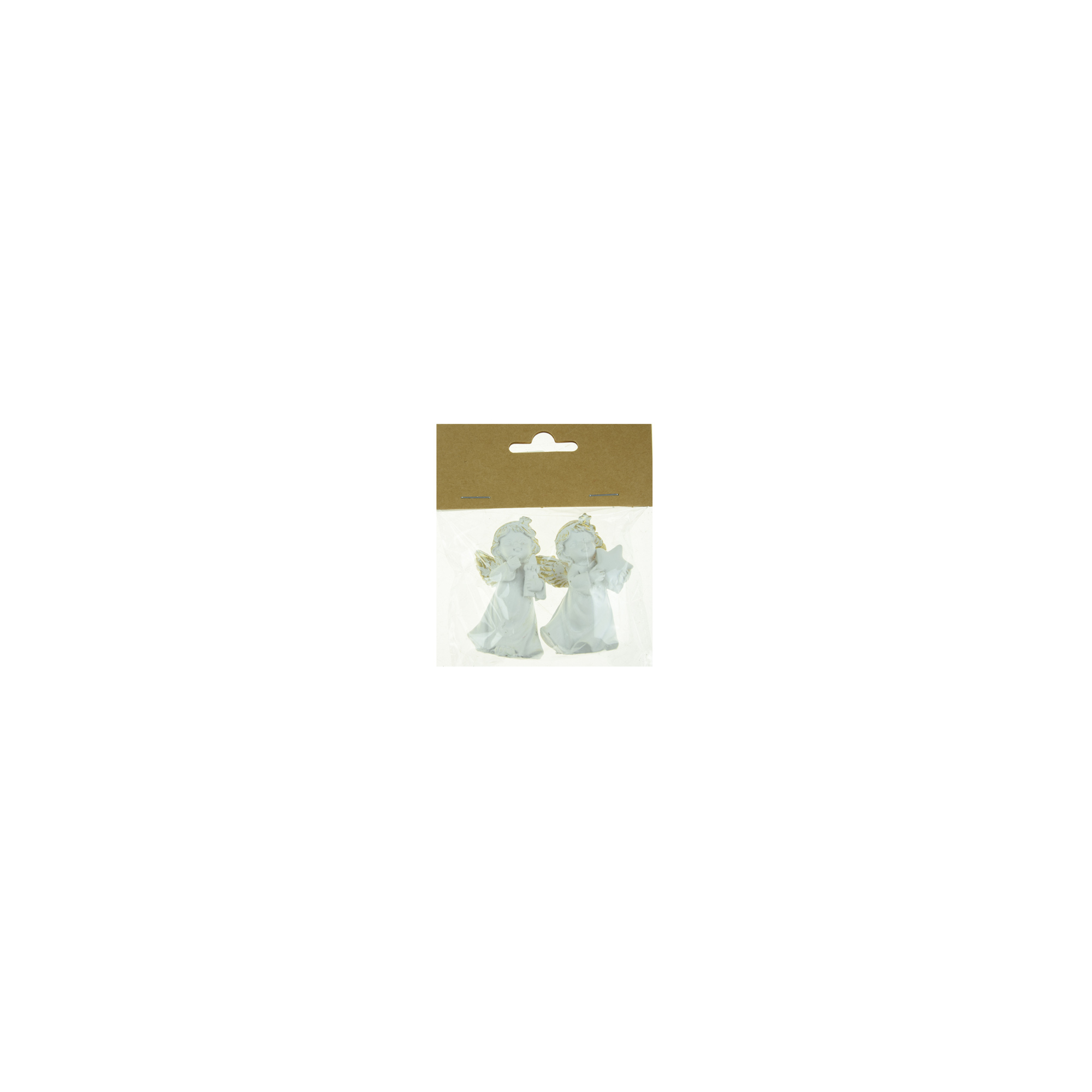 Figura angyal poly 3,6*2,5*6cm s/2 fehér