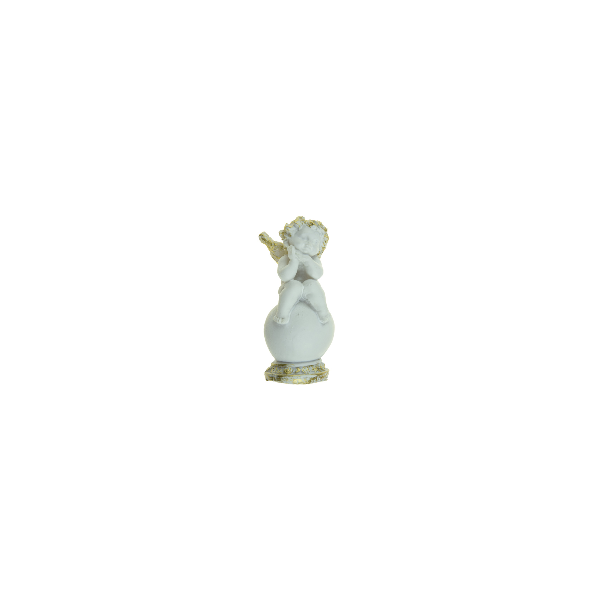 Figura angyal poly 4,2*3,5*8,8cm fehér