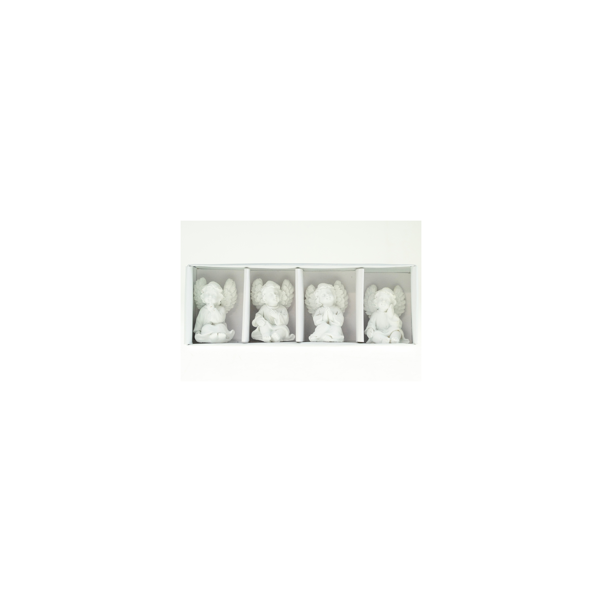 Figura angyal poly 4cm s/4 ülő többféle fehér