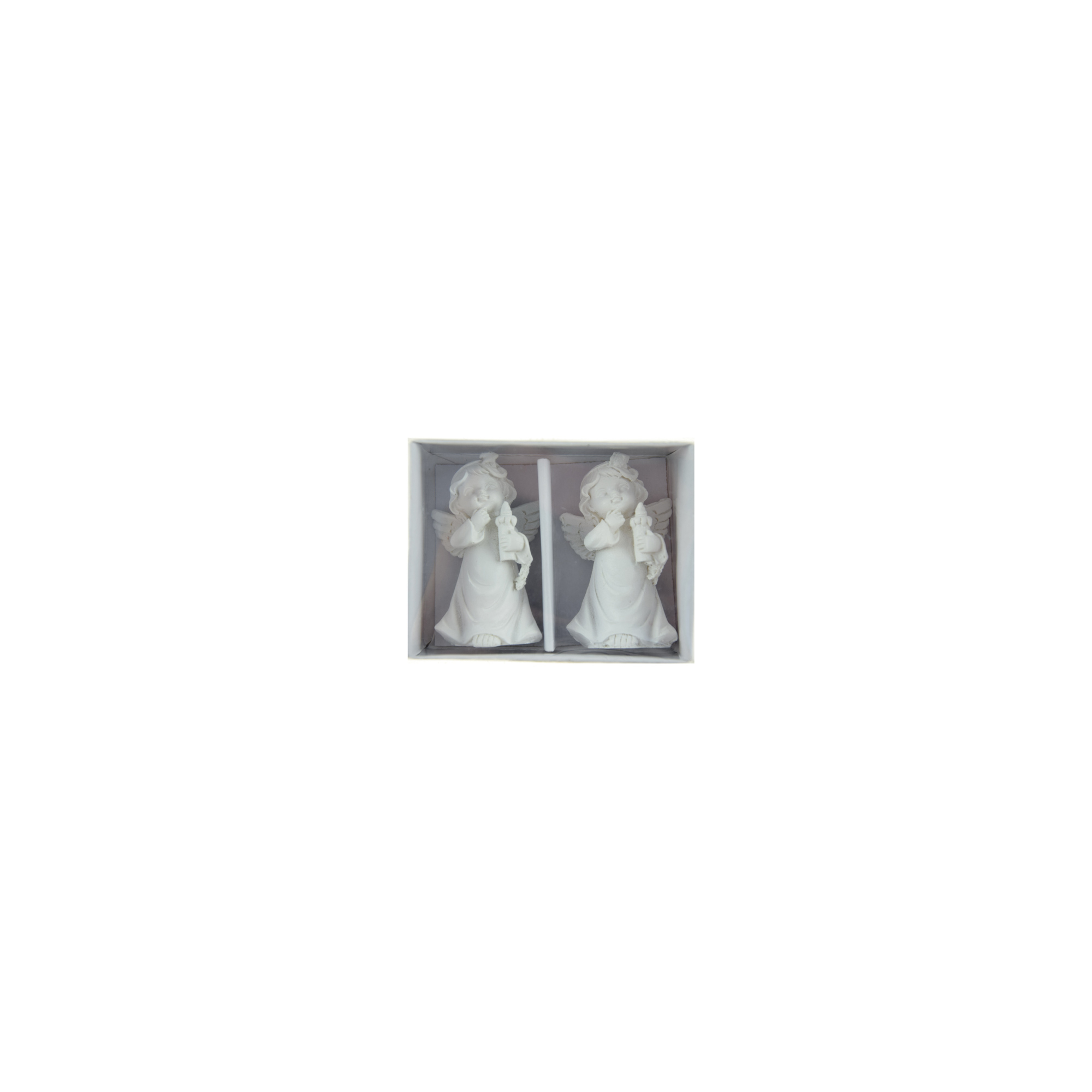 Figura angyal poly 5,8cm s/2 fehér