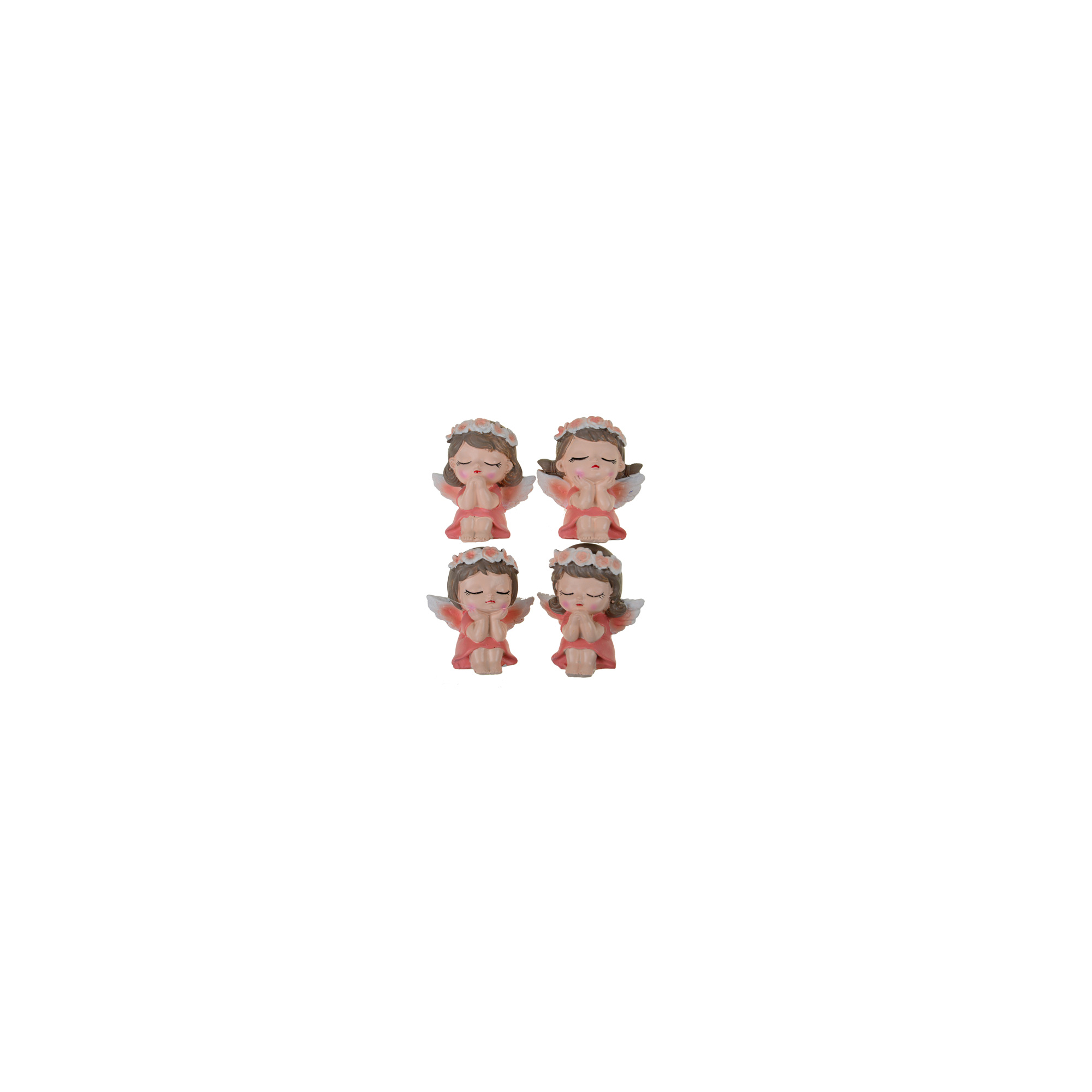Figura angyal poly ülő 6.5*4.5*7cm 4féle rózsaszín