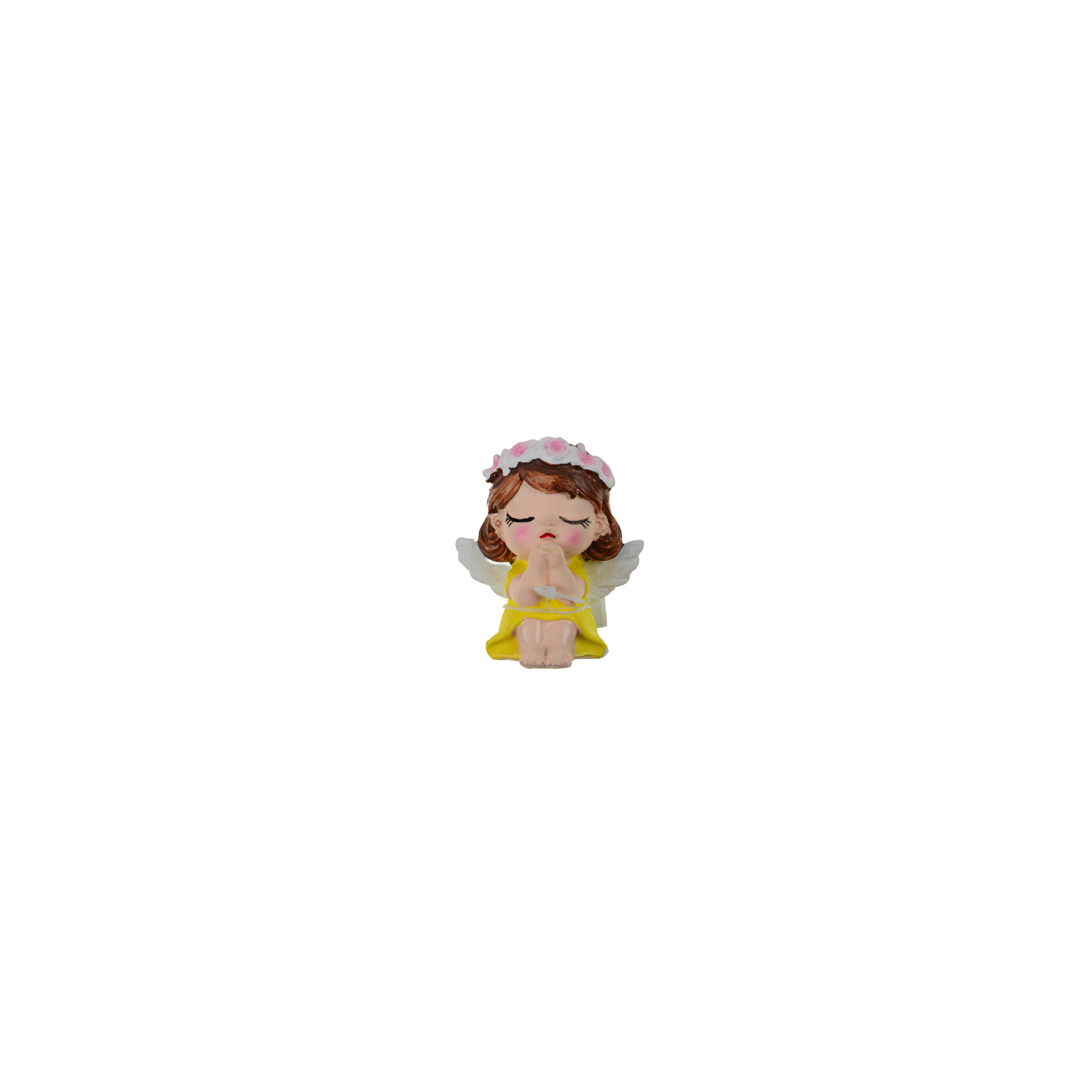 Figura angyal poly ülő 6.5*4.5*7cm sárga