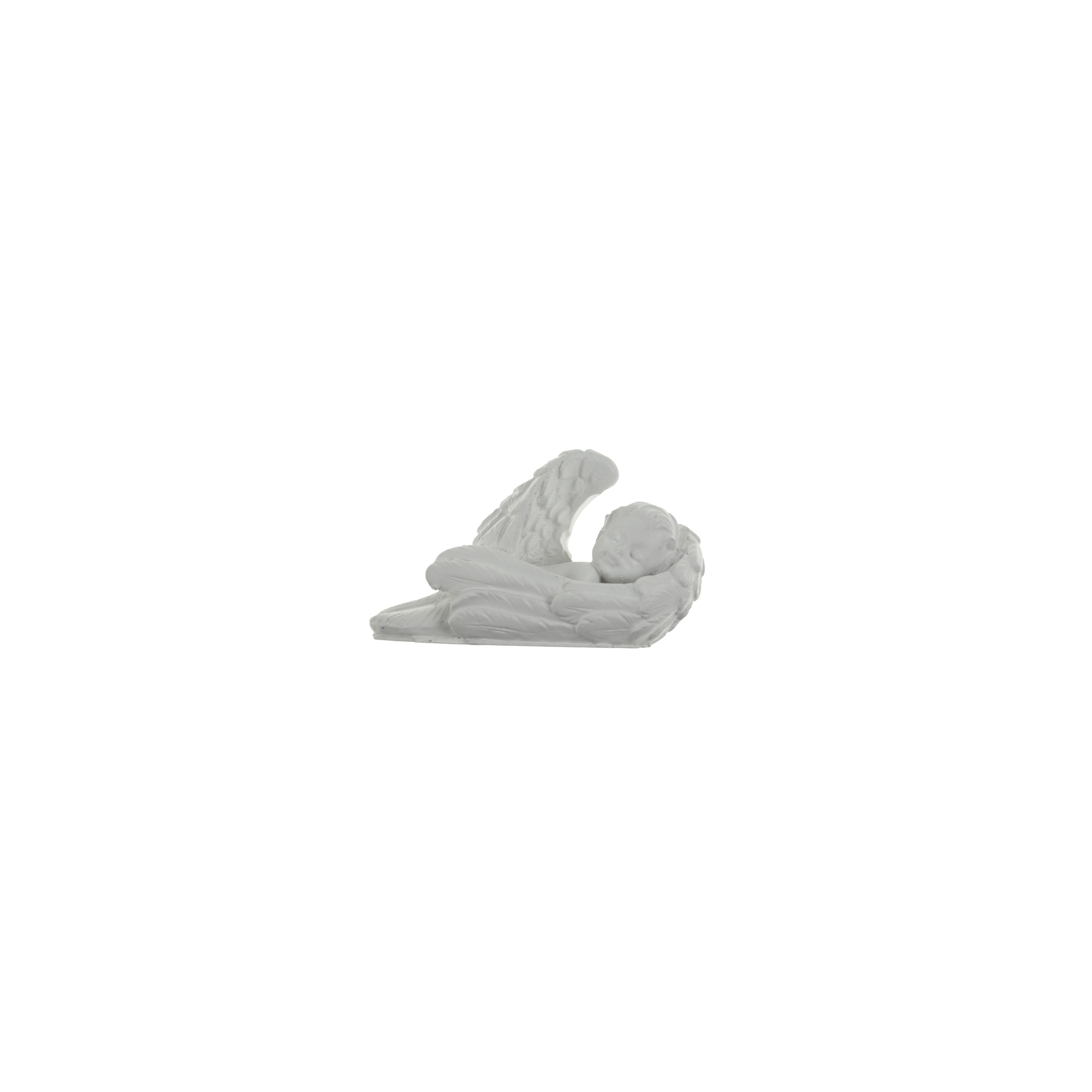 Figura angyal poly 7,8*3,3*4,5cm szárnyán alvó szürke