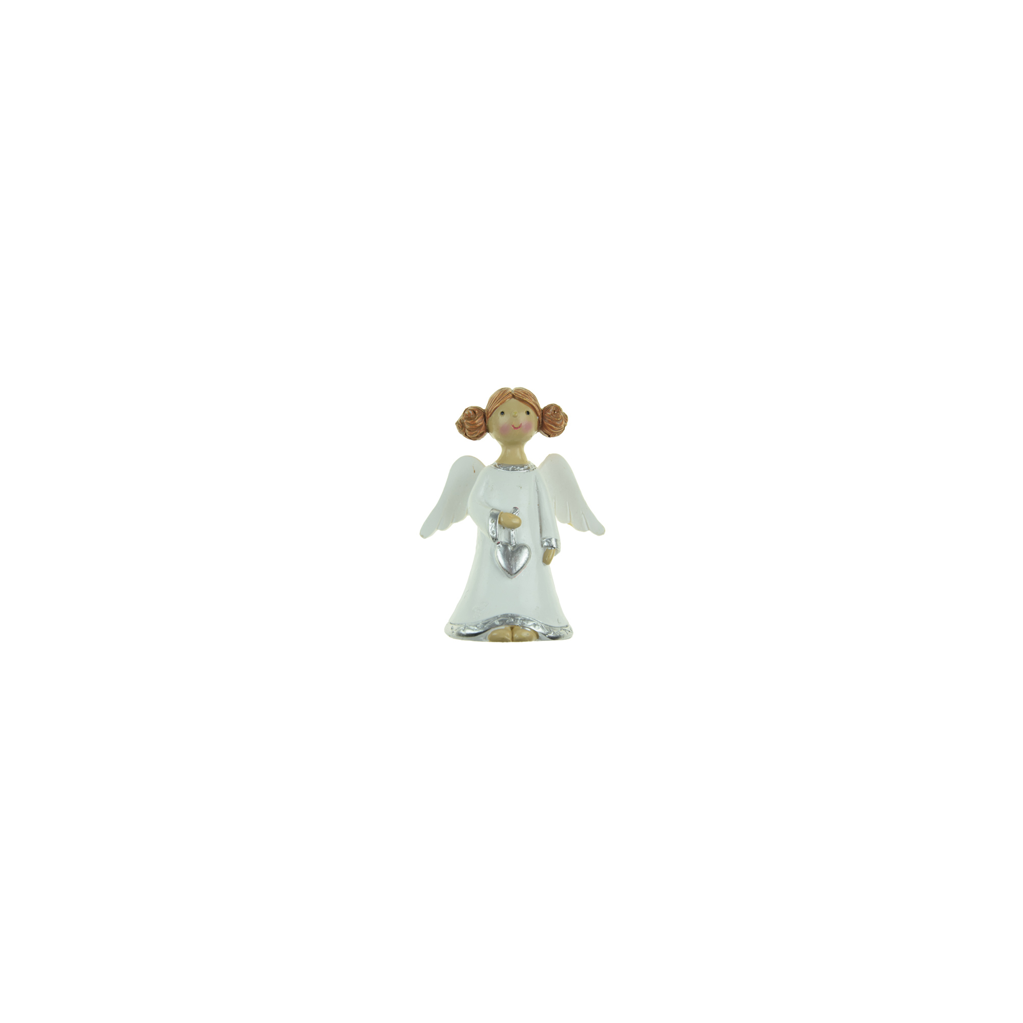 Figura angyal poly 8,5cm fehér