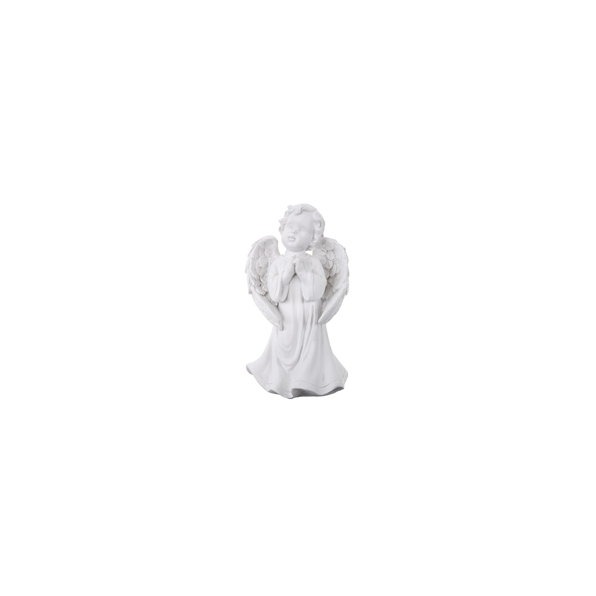 Figura angyal poly imádkozó 11,6*9,2*2,5cm fehér
