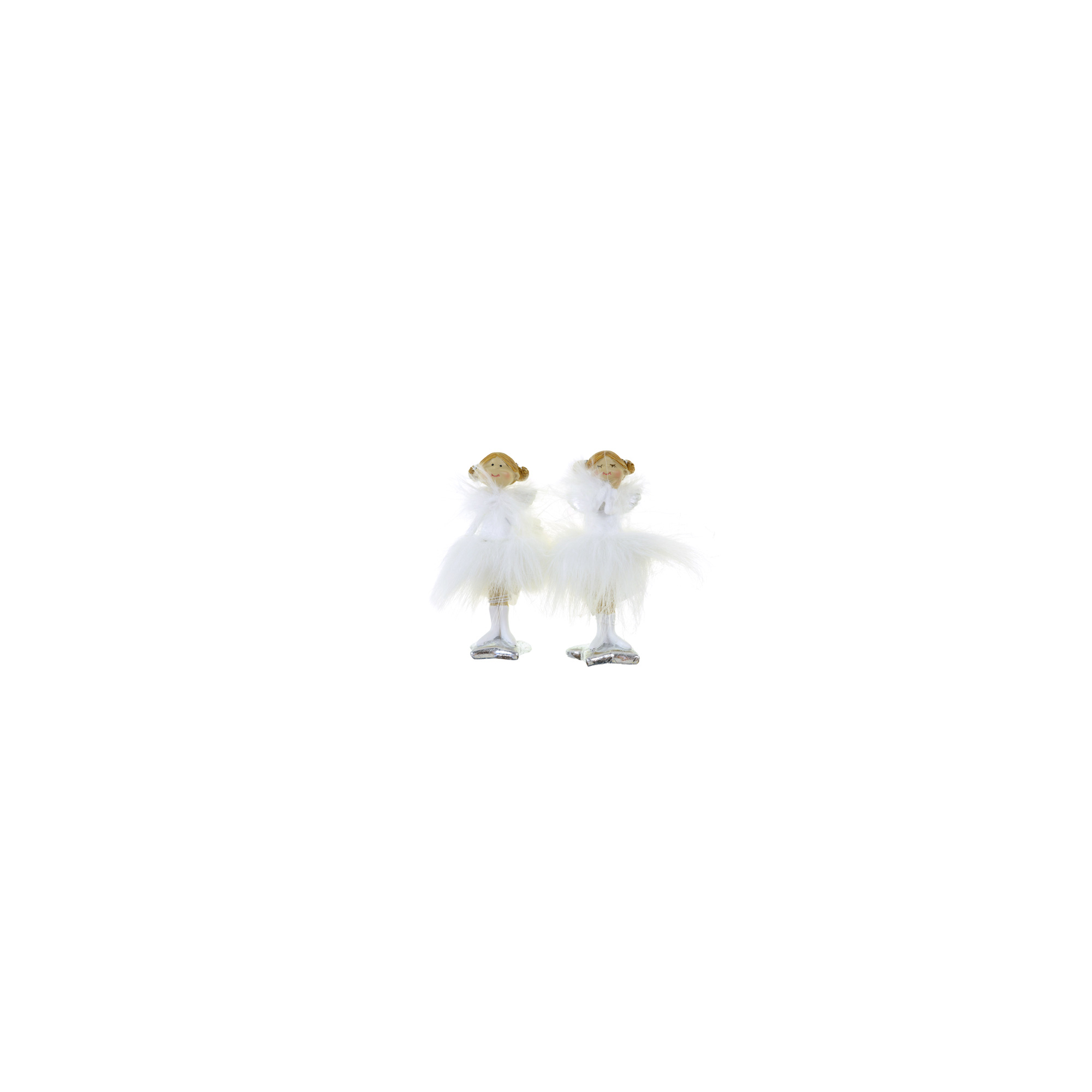 Figura angyal poly/textil 6*4*10.5 2féle fehér