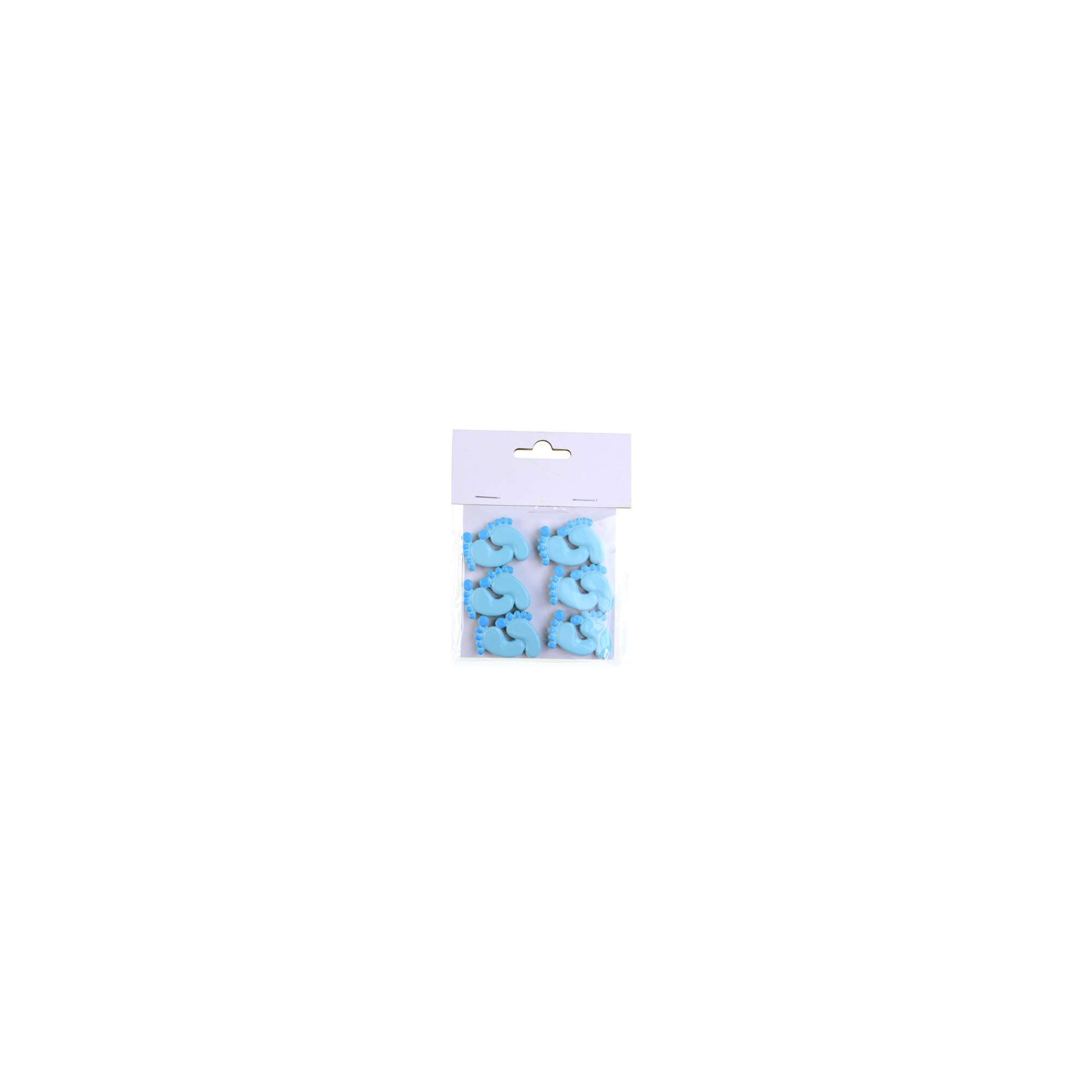 Figura baba lábnyom poly 3,2cm s/6 kék
