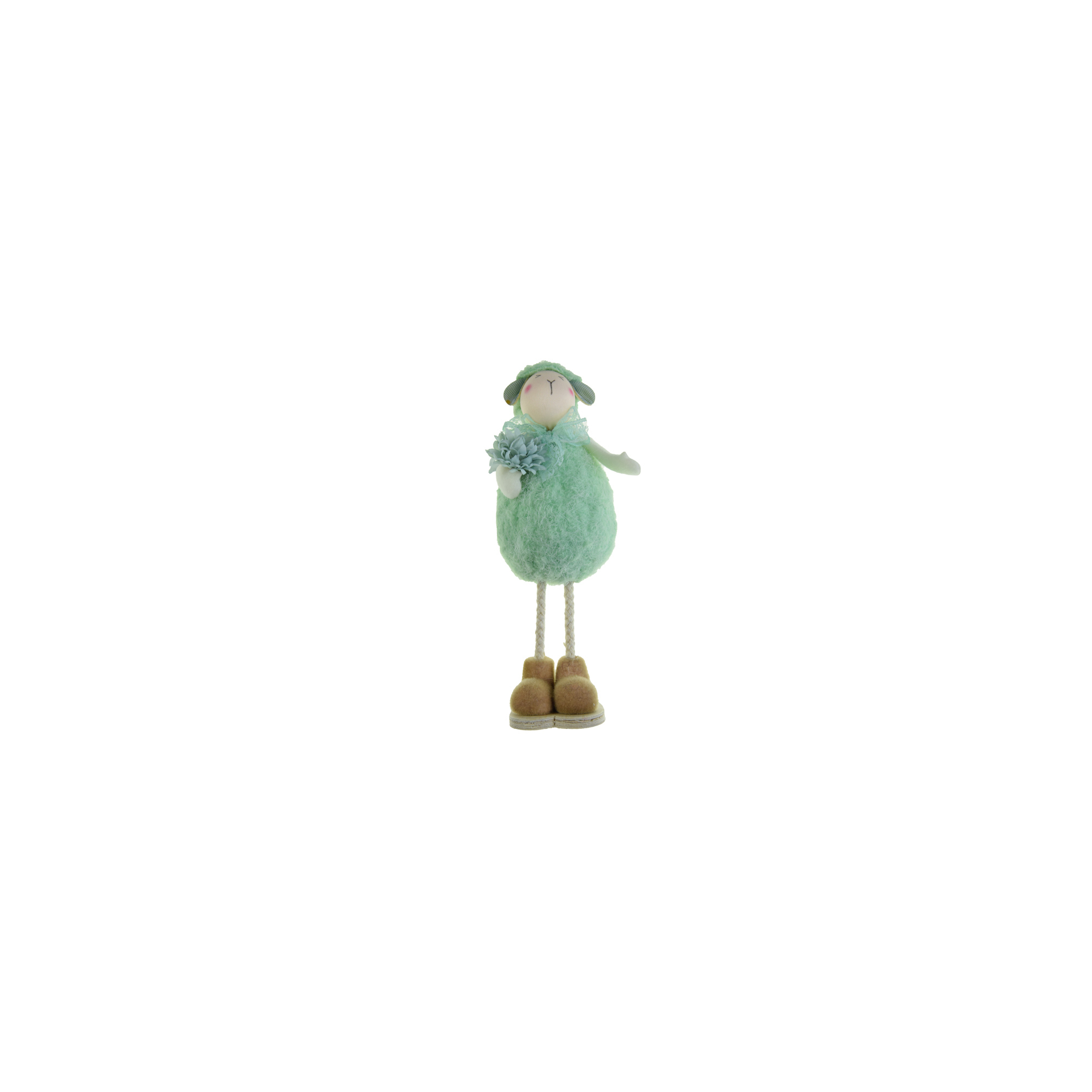 Figura bárány textil 20cm álló menta