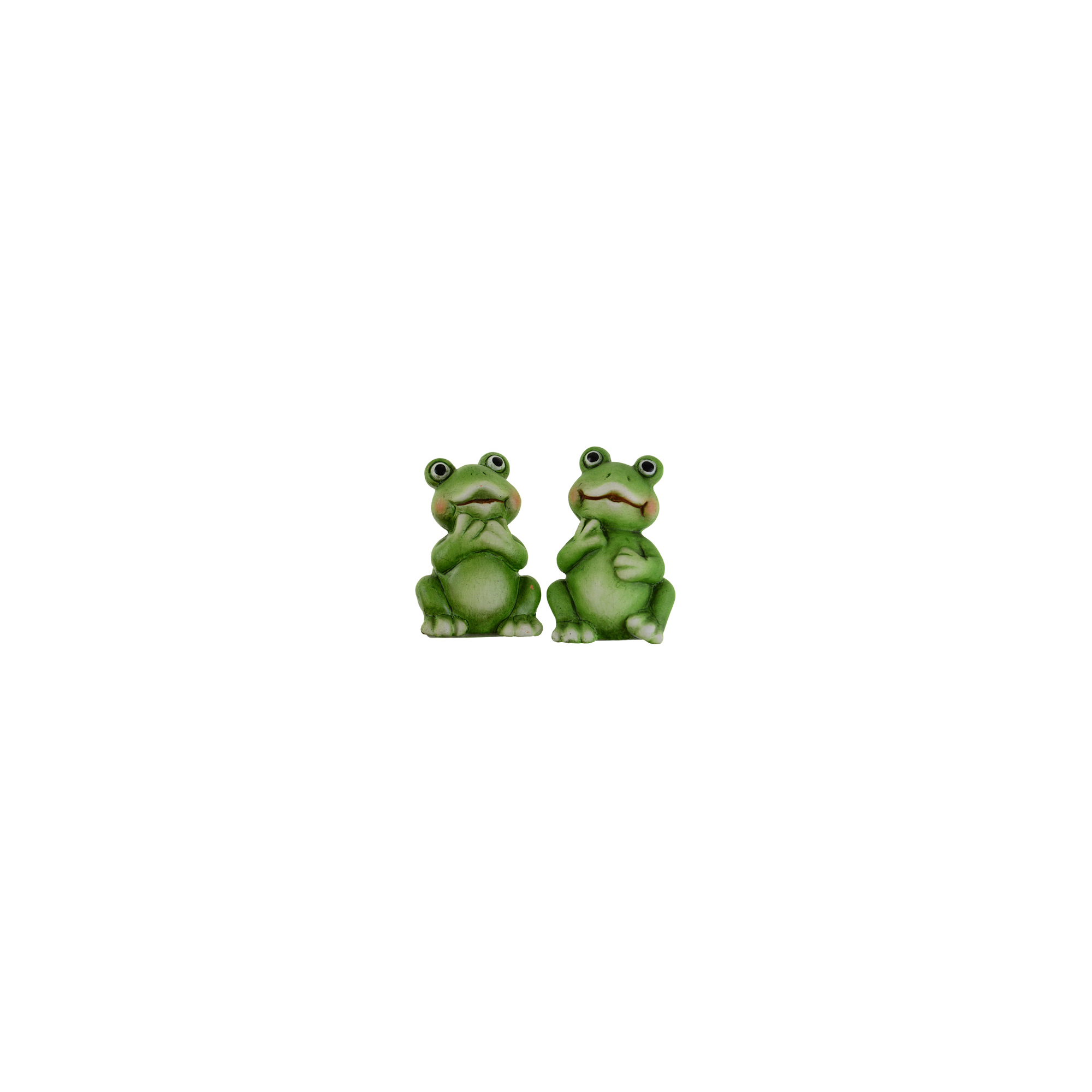Figura béka kerámia 5.5*4.2*8.4cm 2féle zöld