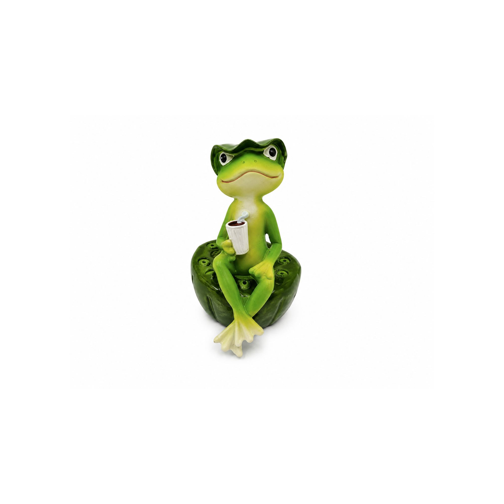 Figura béka poly 8,3*6,6*12cm zöld