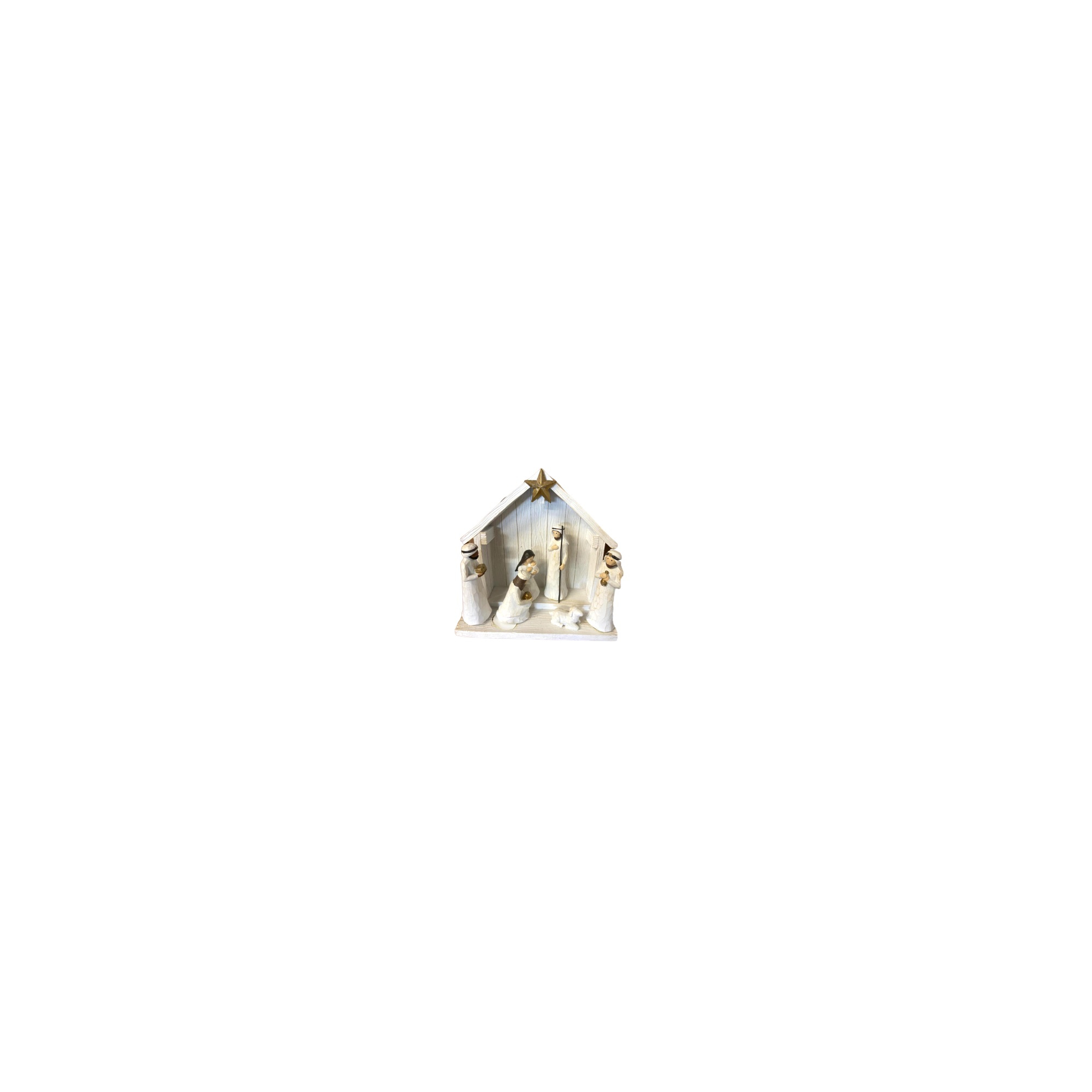 Figura betlehem poly 24cm fehér